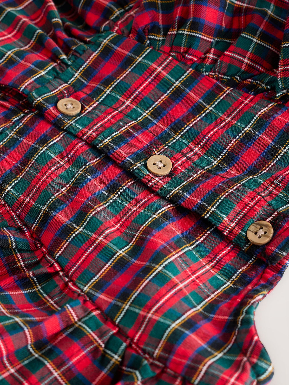 Red Velvet Bow Long Sleeve Check Dress (3mths-8yrs)