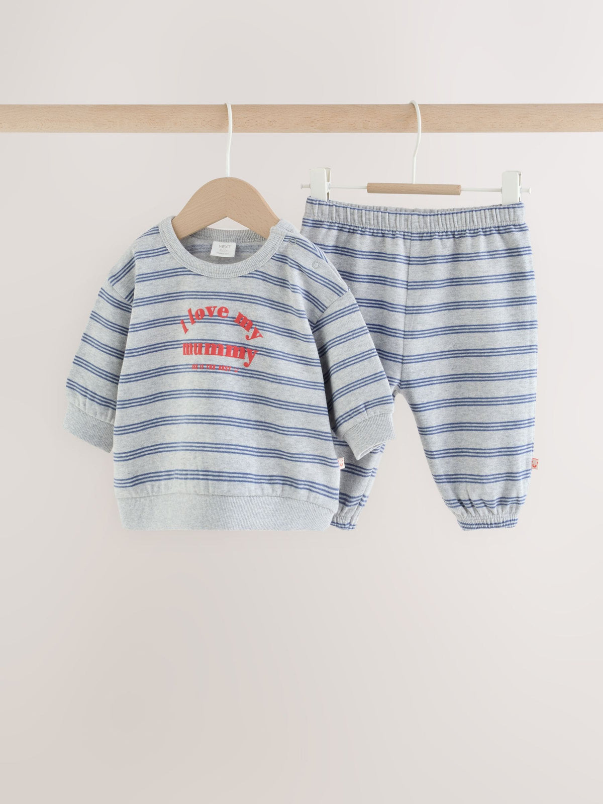 'I Love My Mummy' Grey/Blue Sweatshirt and Joggers Baby Set (0mths-2yrs)