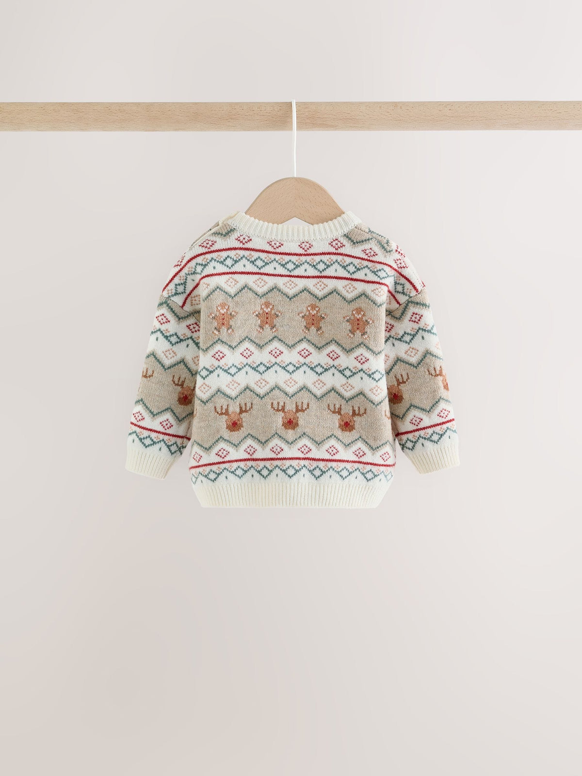 Neutral Fairisle Christmas Knitted Jumper and Leggings Set (0mths-2yrs)