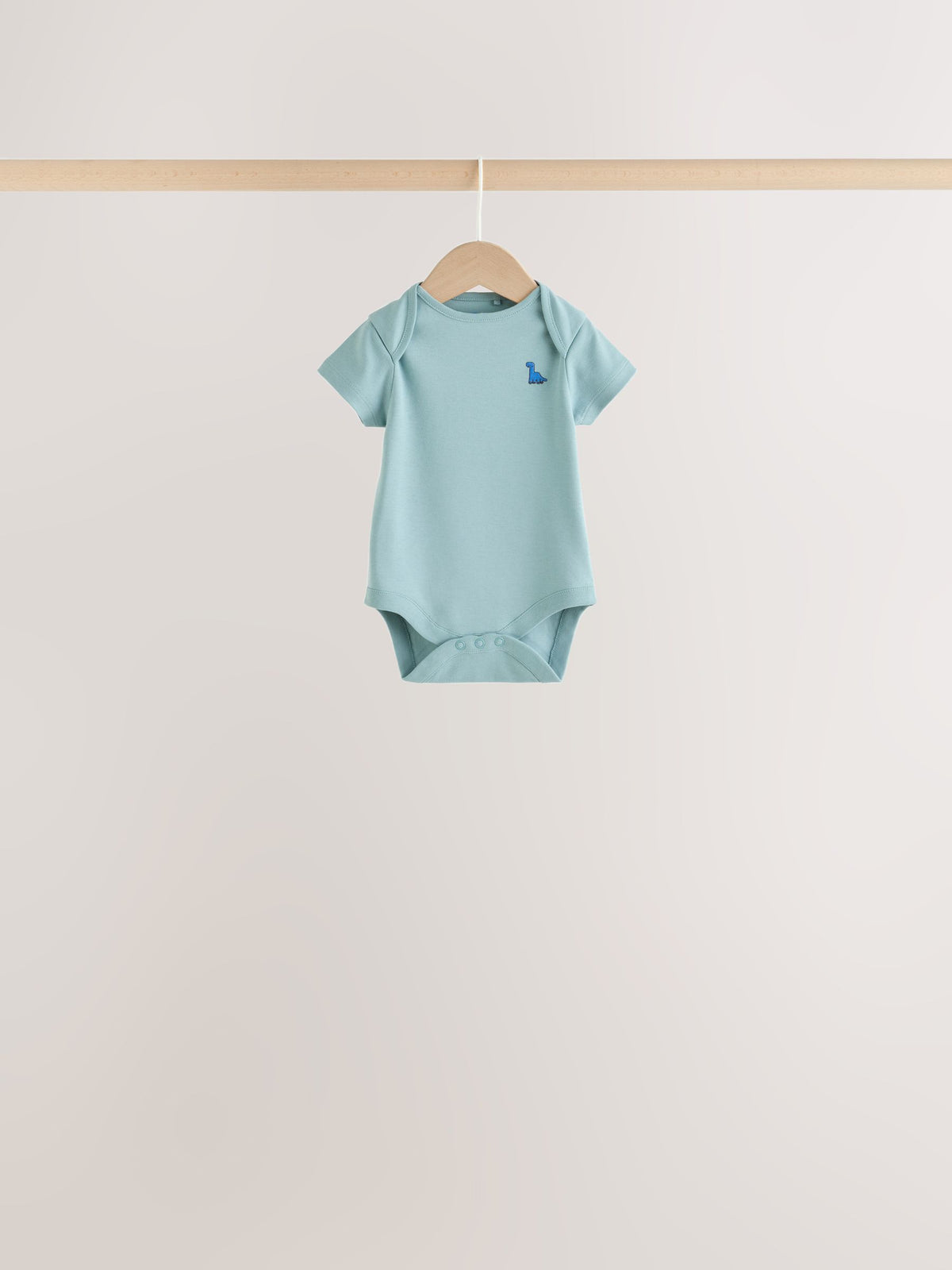 Green Dinosaur Short Sleeve Baby Bodysuits 5 Pack