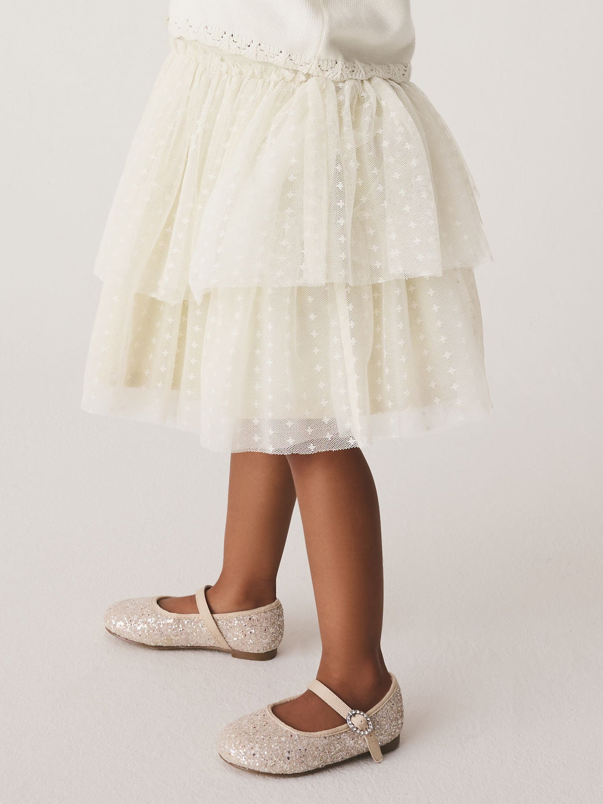 Ecru White Party Occasion Skirt Set (3mths-10yrs)