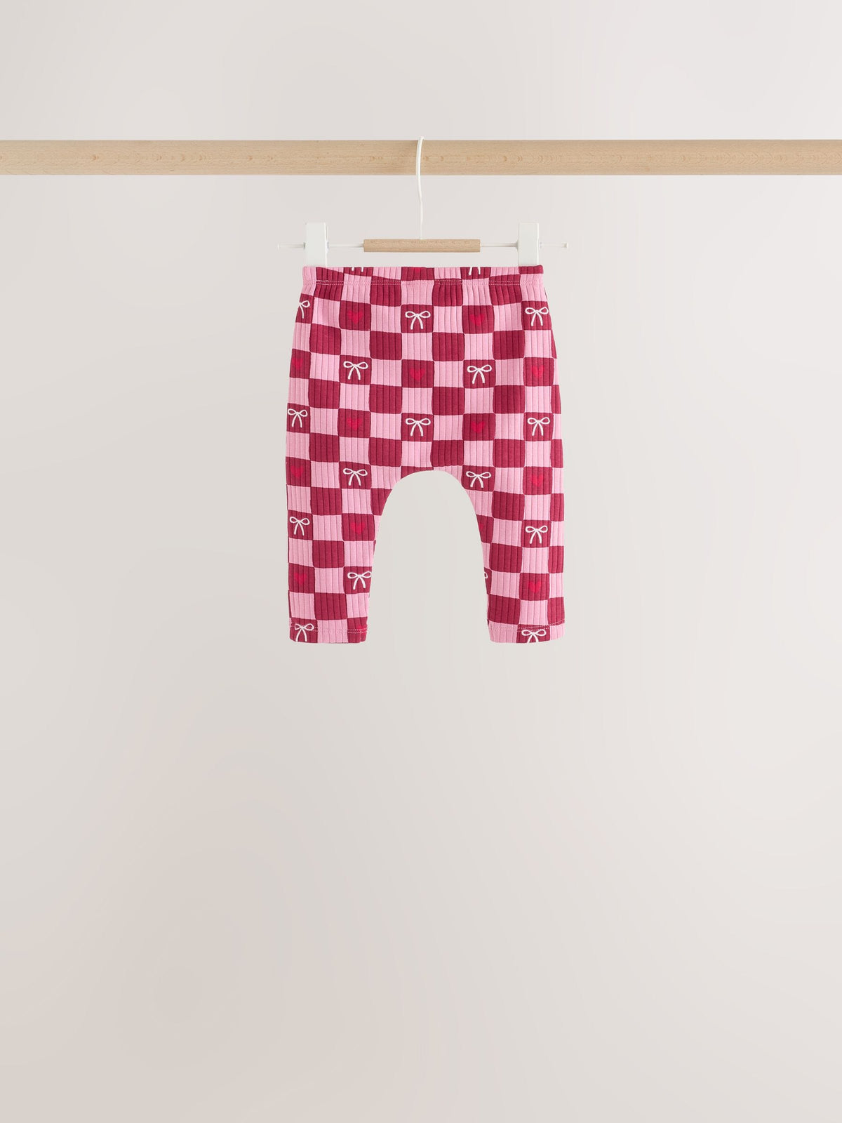 Burgundy Red Bow Baby Long Sleeve Top And Leggings 6 Piece Set (0mths-2yrs)