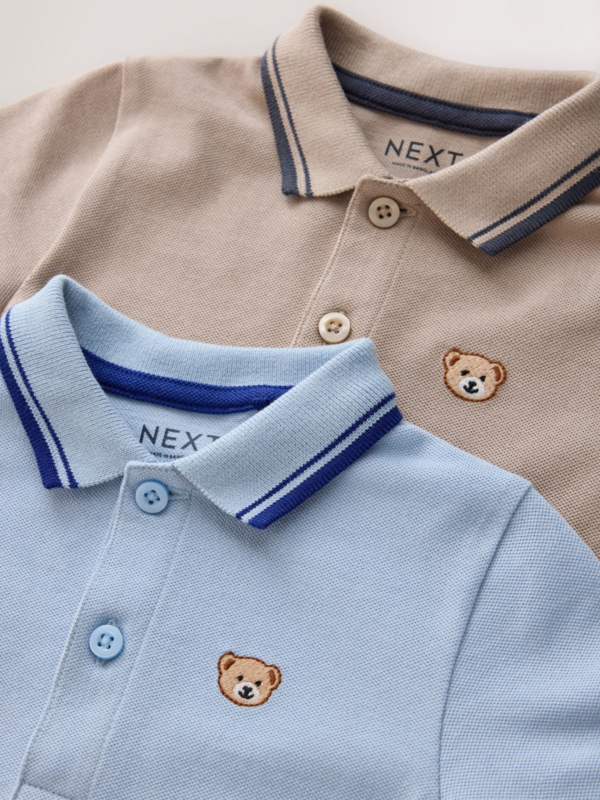 Blue/Neutral Polo Shirts 2 Pack (3mths-7yrs)