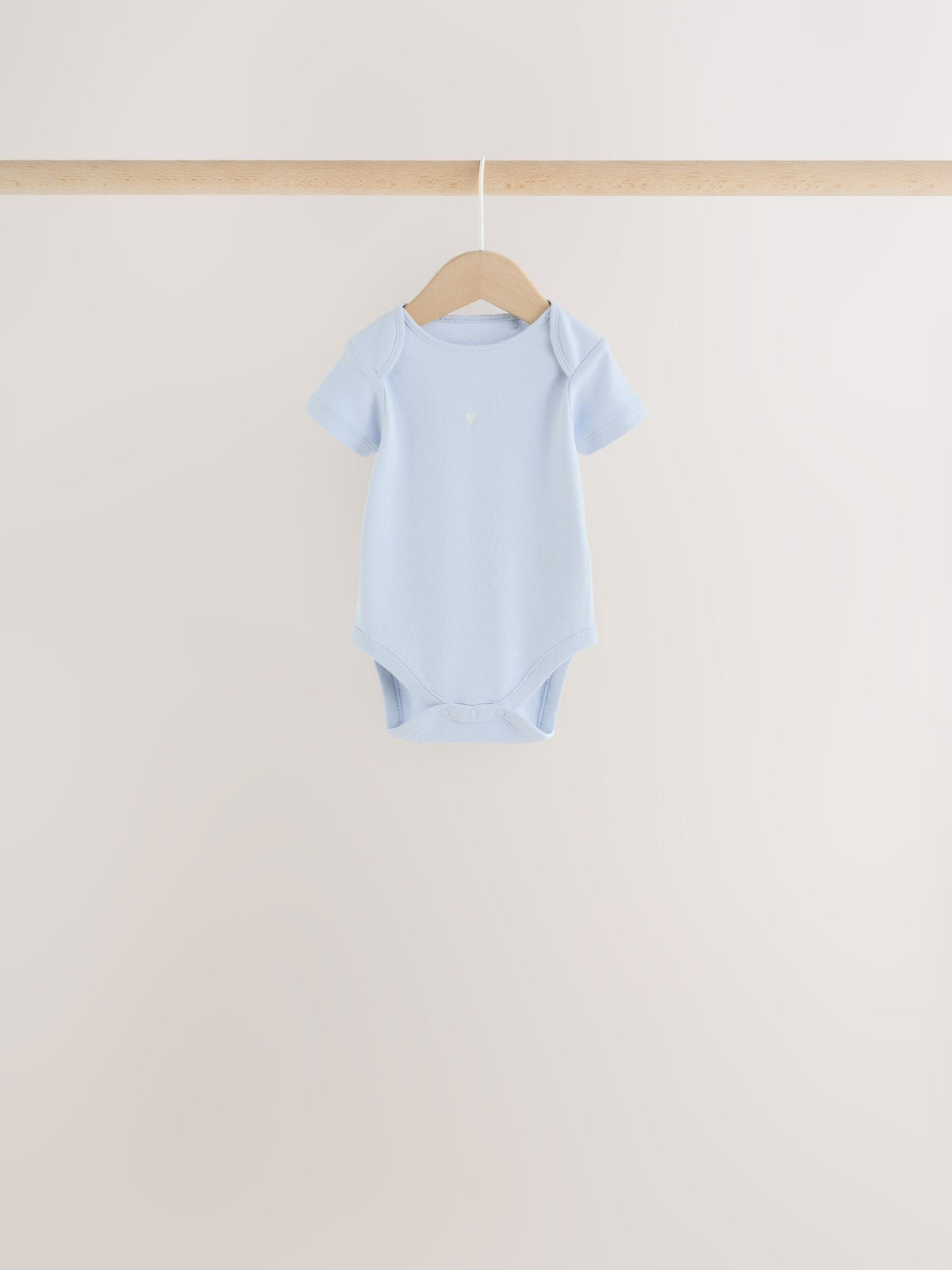 Blue Bow Short Sleeve Baby Bodysuit 5 Pack