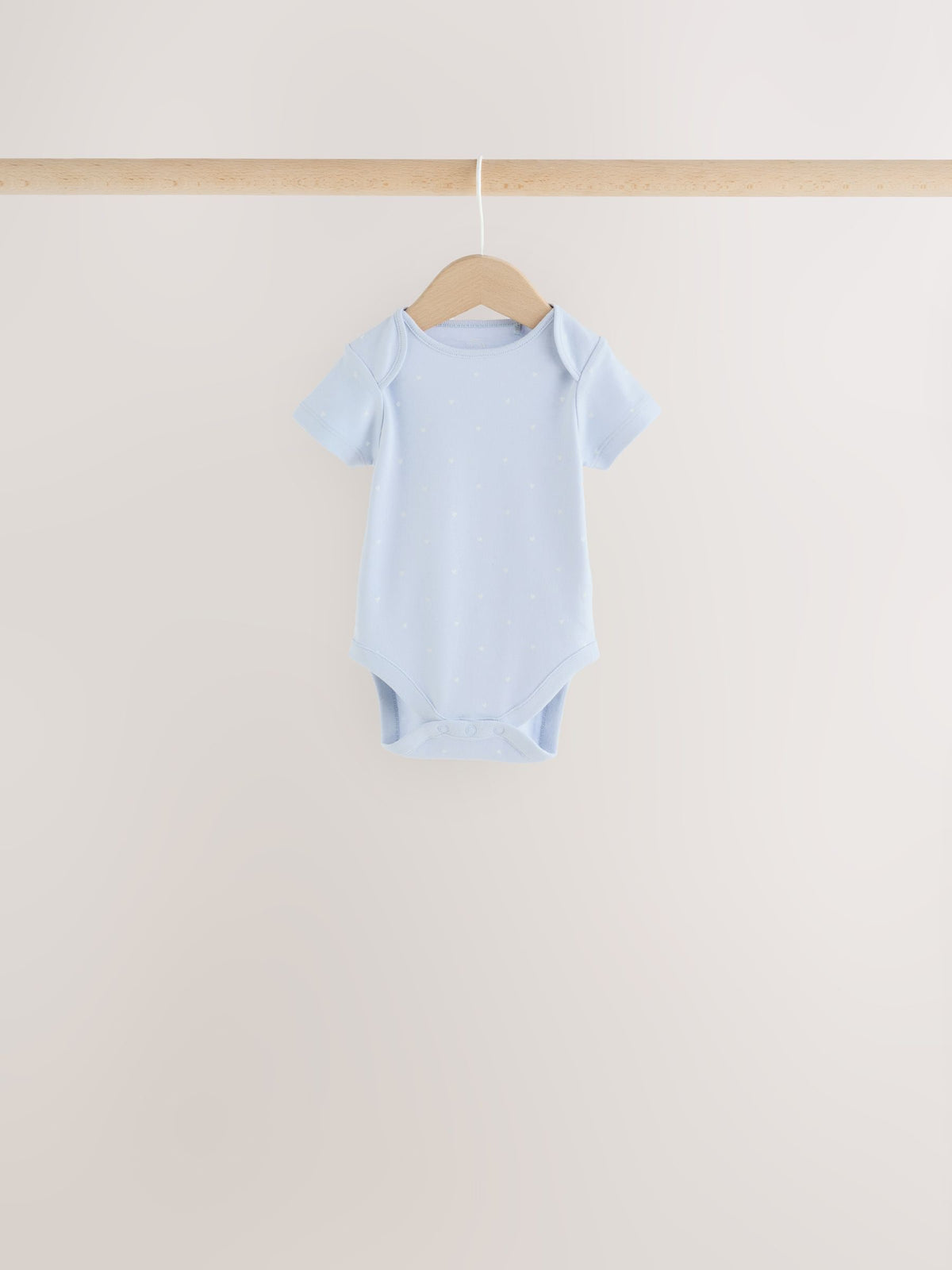 Blue Bow Short Sleeve Baby Bodysuit 5 Pack