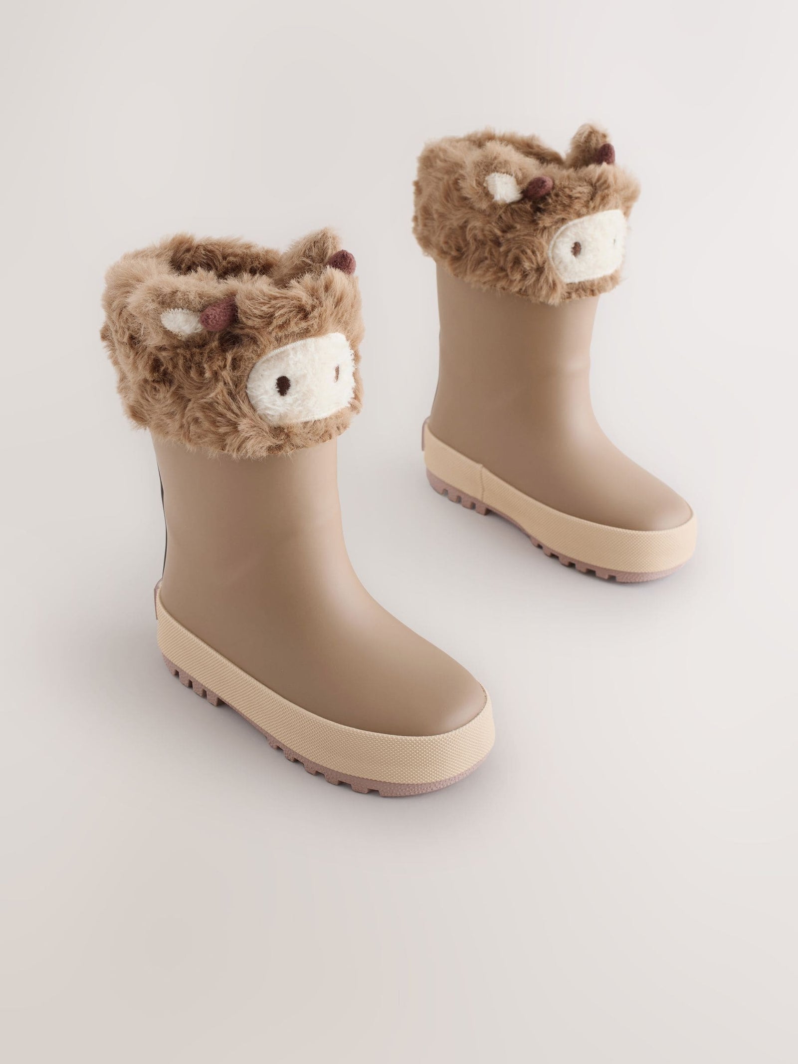 Brown Hamish Cow Lined Cuff Wellies