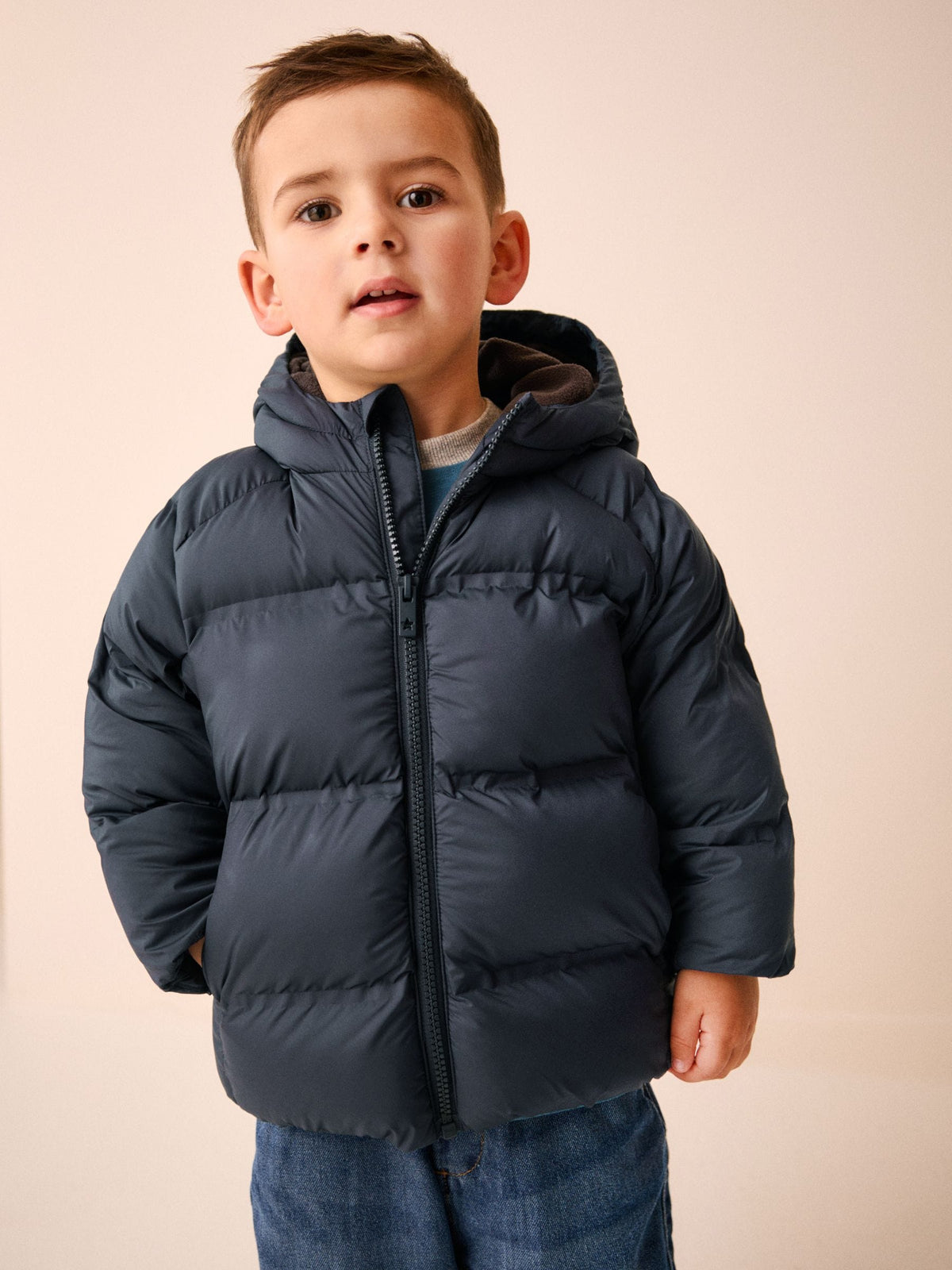 Navy Padded Coat (3mths-7yrs)