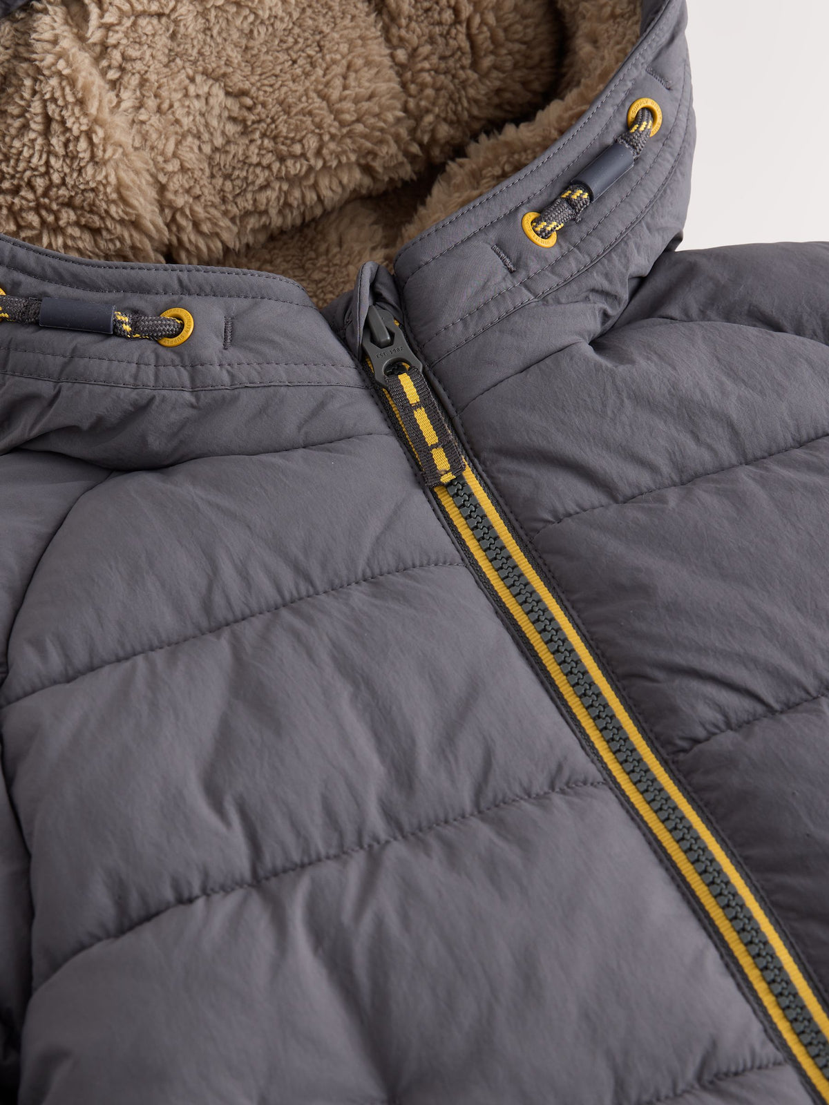 Grey Borg Lined Padded Coat (6mths-7yrs)