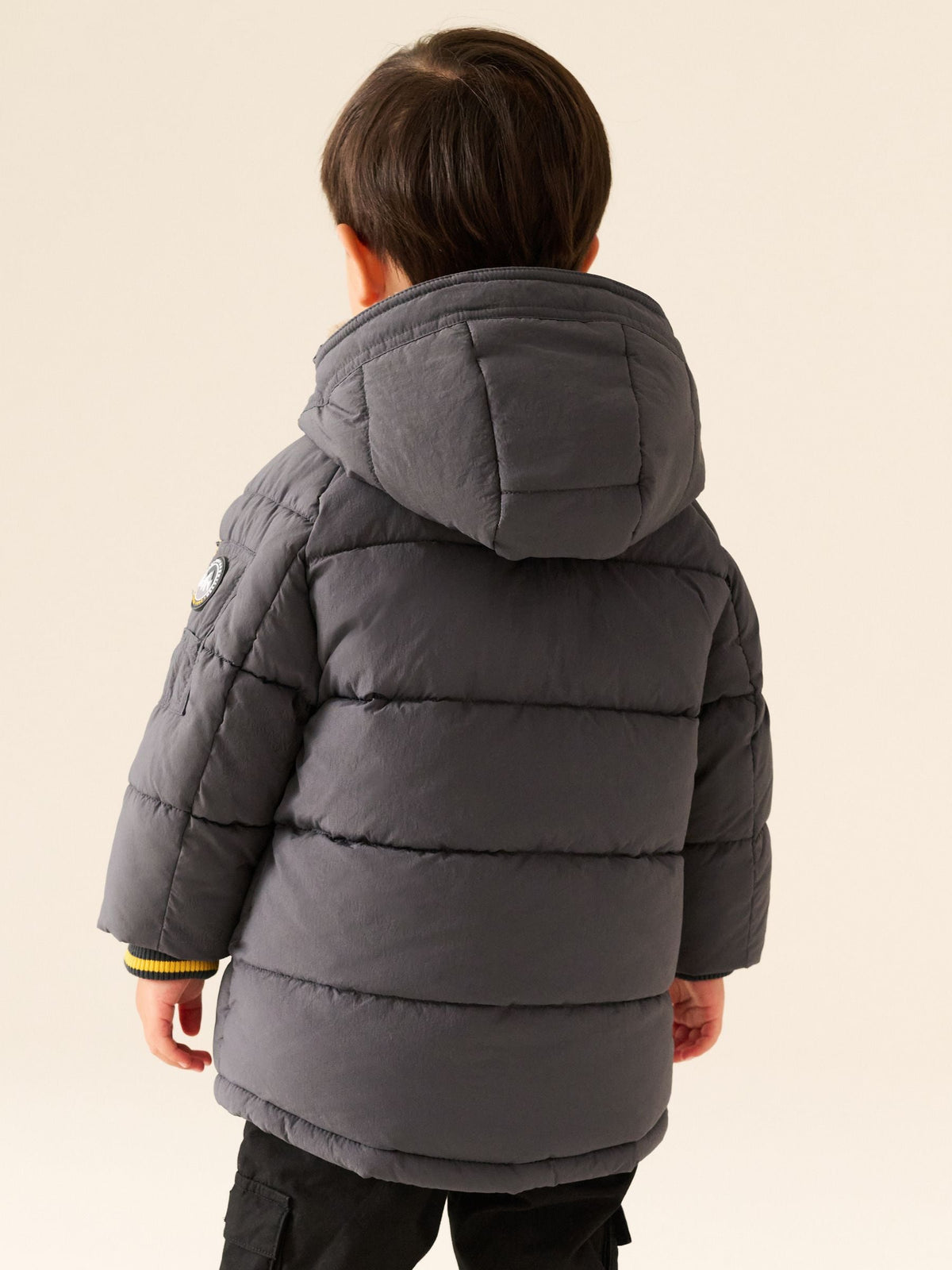 Grey Borg Lined Padded Coat (6mths-7yrs)