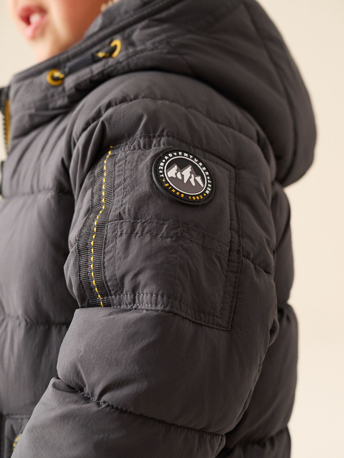 Grey Borg Lined Padded Coat (6mths-7yrs)