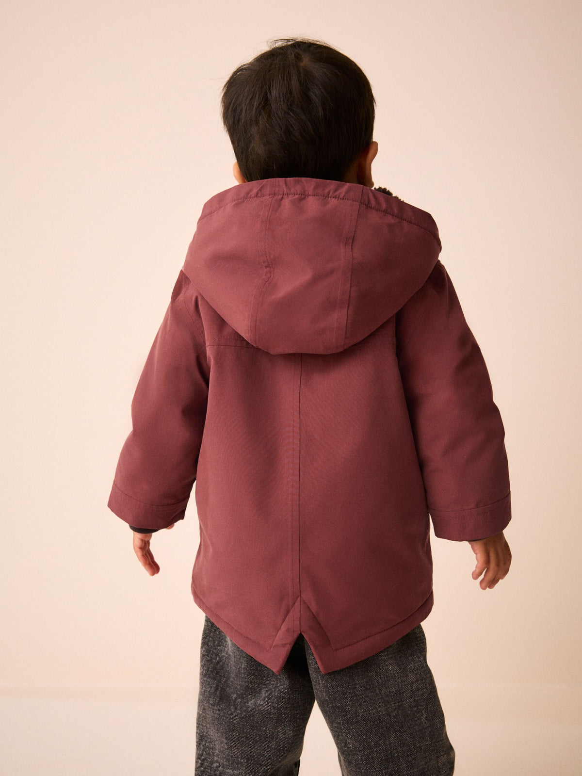 Rust Brown Waterproof Borg Lined Parka (3mths-7yrs)