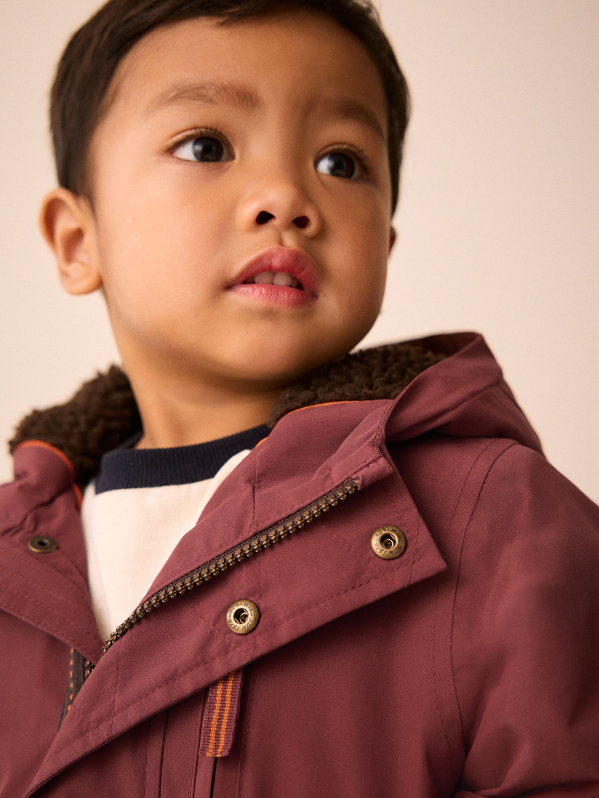 Rust Brown Waterproof Borg Lined Parka (3mths-7yrs)