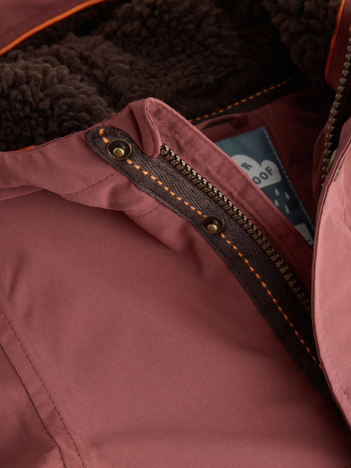 Rust Brown Waterproof Borg Lined Parka (3mths-7yrs)