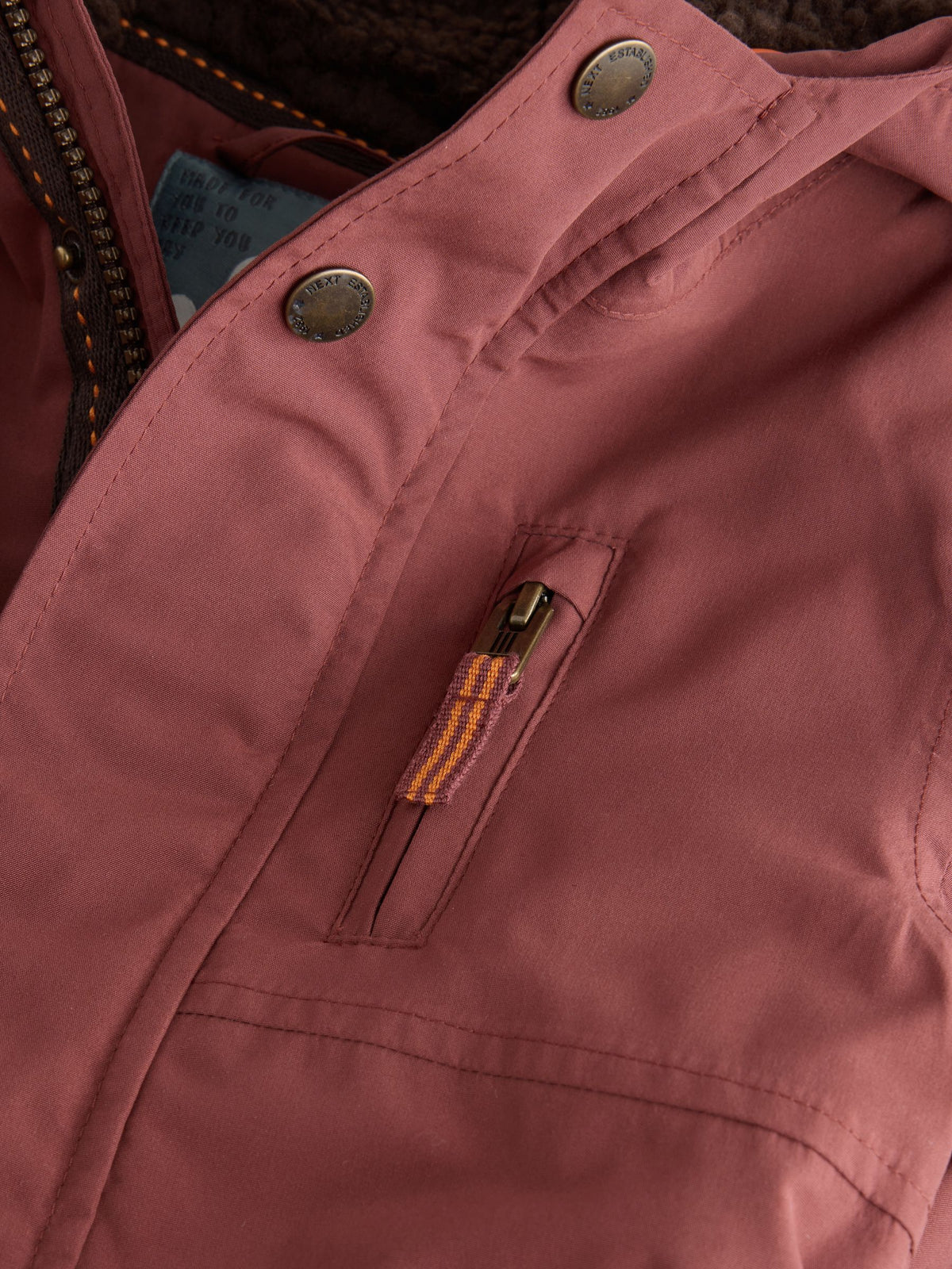 Rust Brown Waterproof Borg Lined Parka (3mths-7yrs)