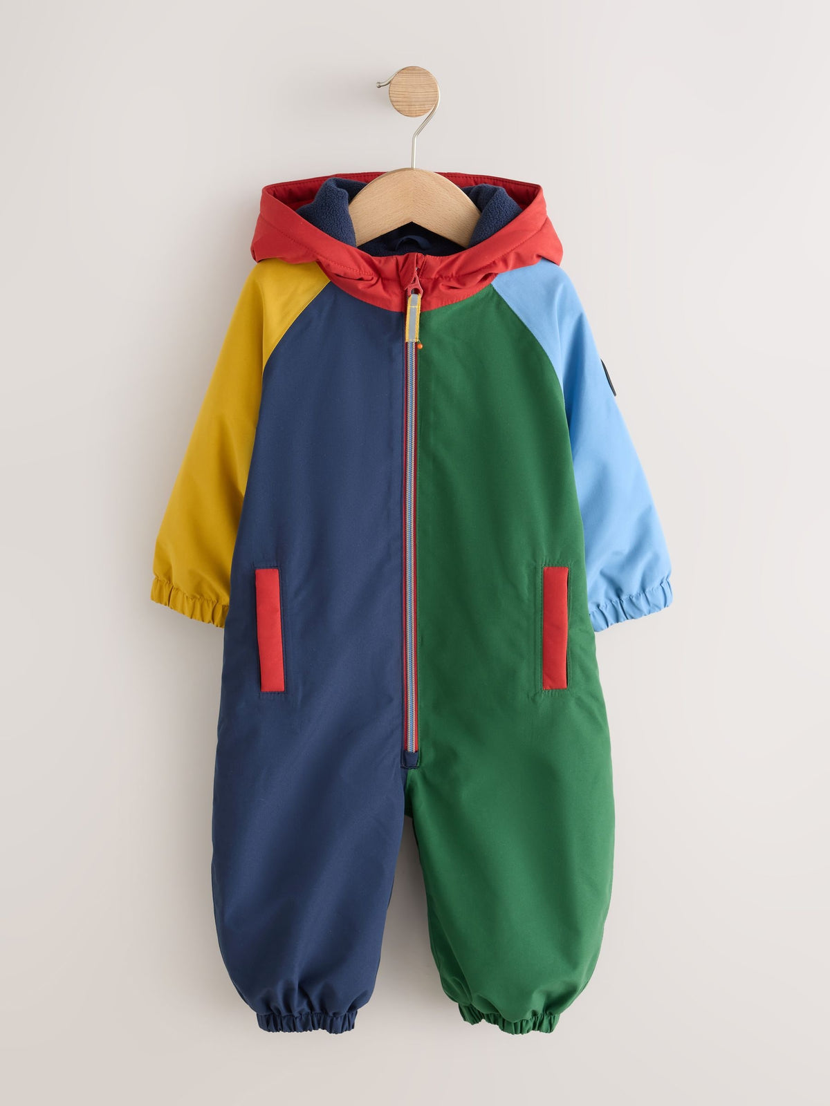 Colour Block Wadded Waterproof Puddlesuit (3mths-7yrs)