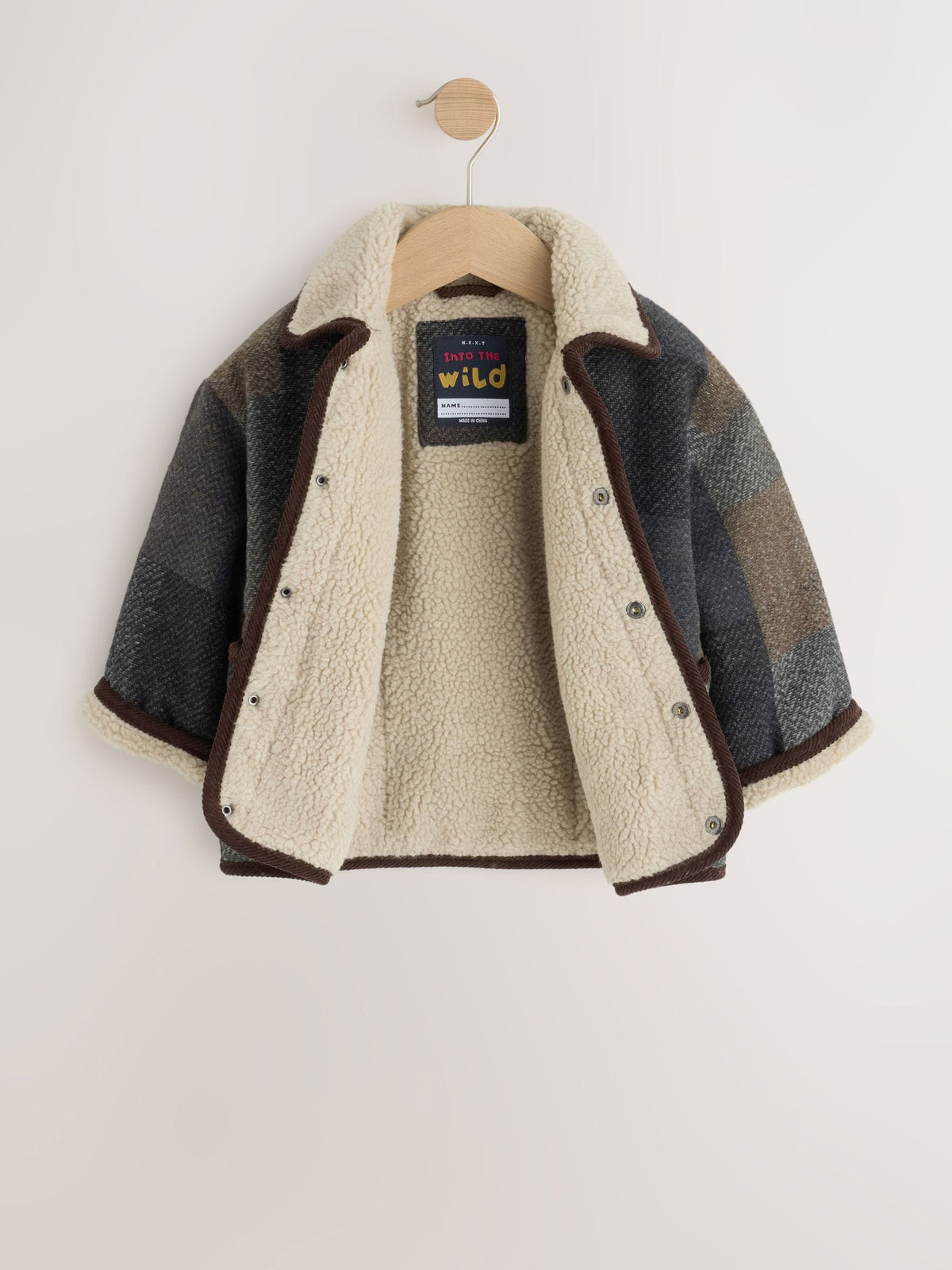 Multi Check Borg Collar Jacket (3mths-7yrs)