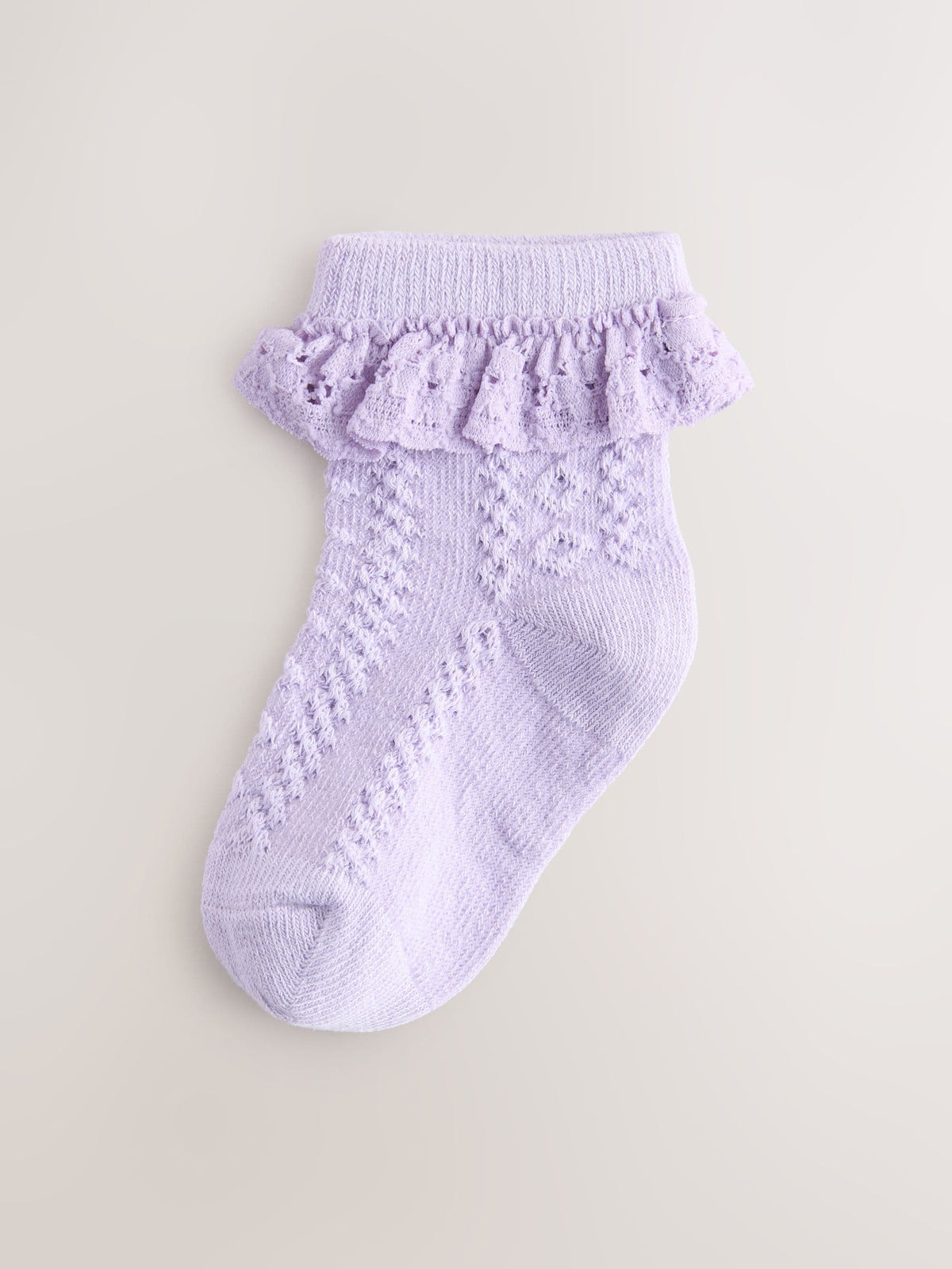 Pink and Blue Lace Baby Socks 7 Pack