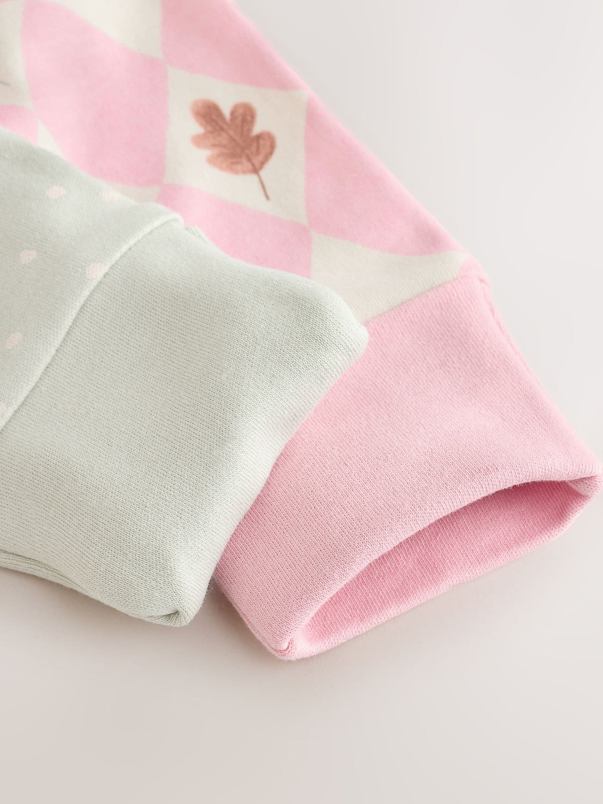 Sage Green Pumpkin Two Way Zip Baby Sleepsuits 3 Pack (0-3yrs)