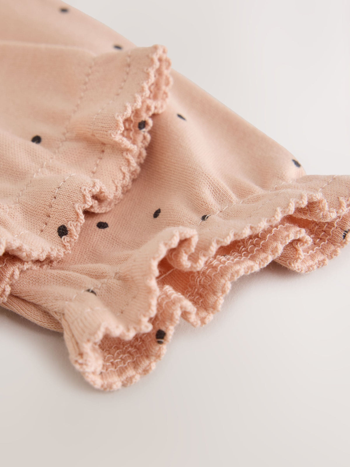Cream/Pink Polka Dot Sleepsuits 3 Pack (0mths-2yrs)