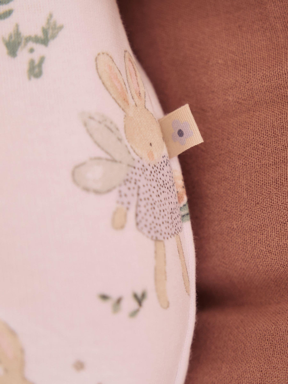 White/Lilac Fairy Mouse Fleece Lined Two Way Zip Baby Sleepsuit