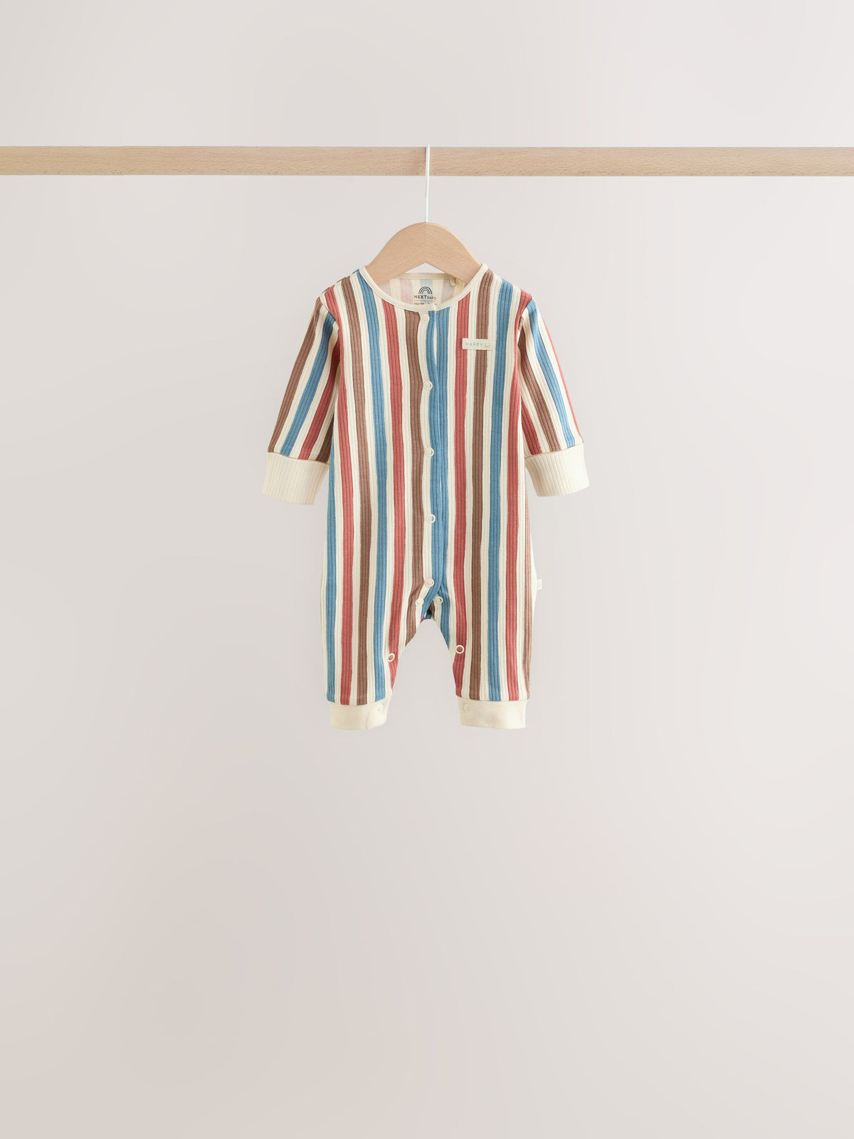 Blue/Red Patterned Baby Sleepsuits 5 Pack (0mths-3yrs)
