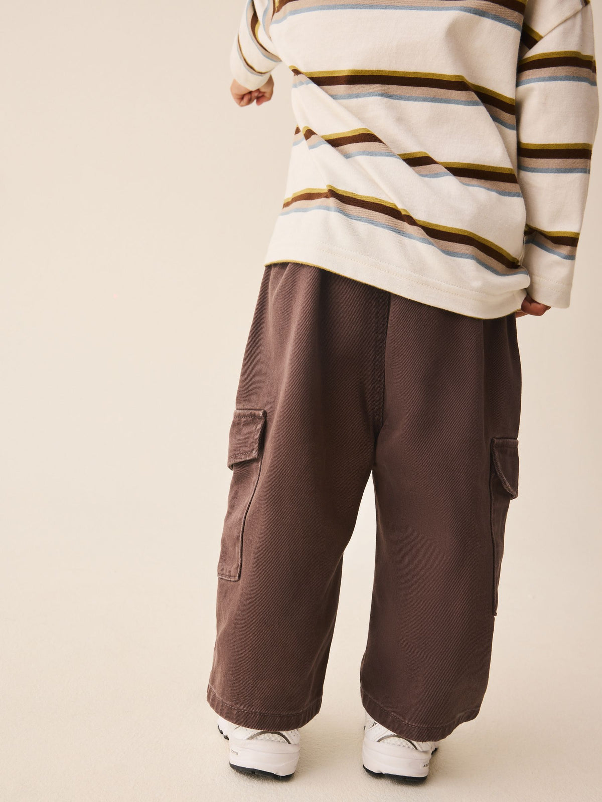 Brown Washed Wide Leg Cargo Trousers (3mths-7yrs)