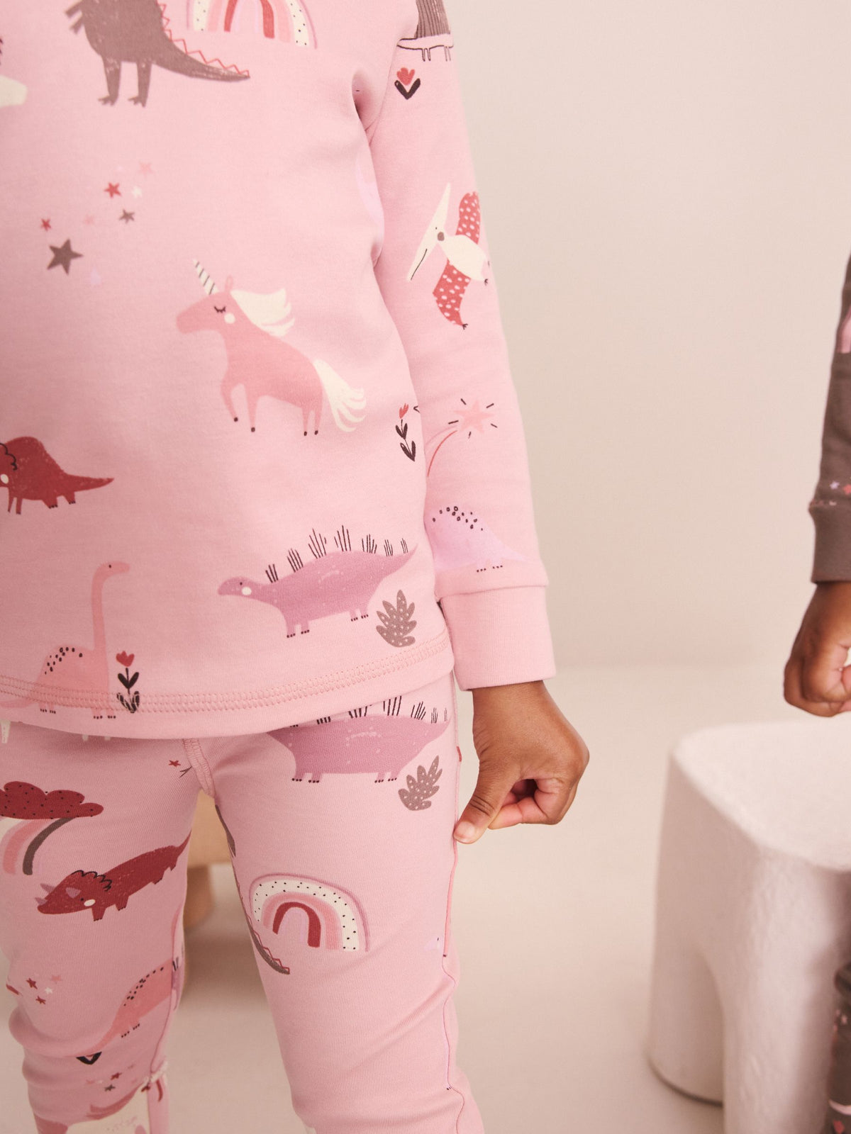Pink/Cream Snuggle Pyjamas 3 Pack (9mths-12yrs)