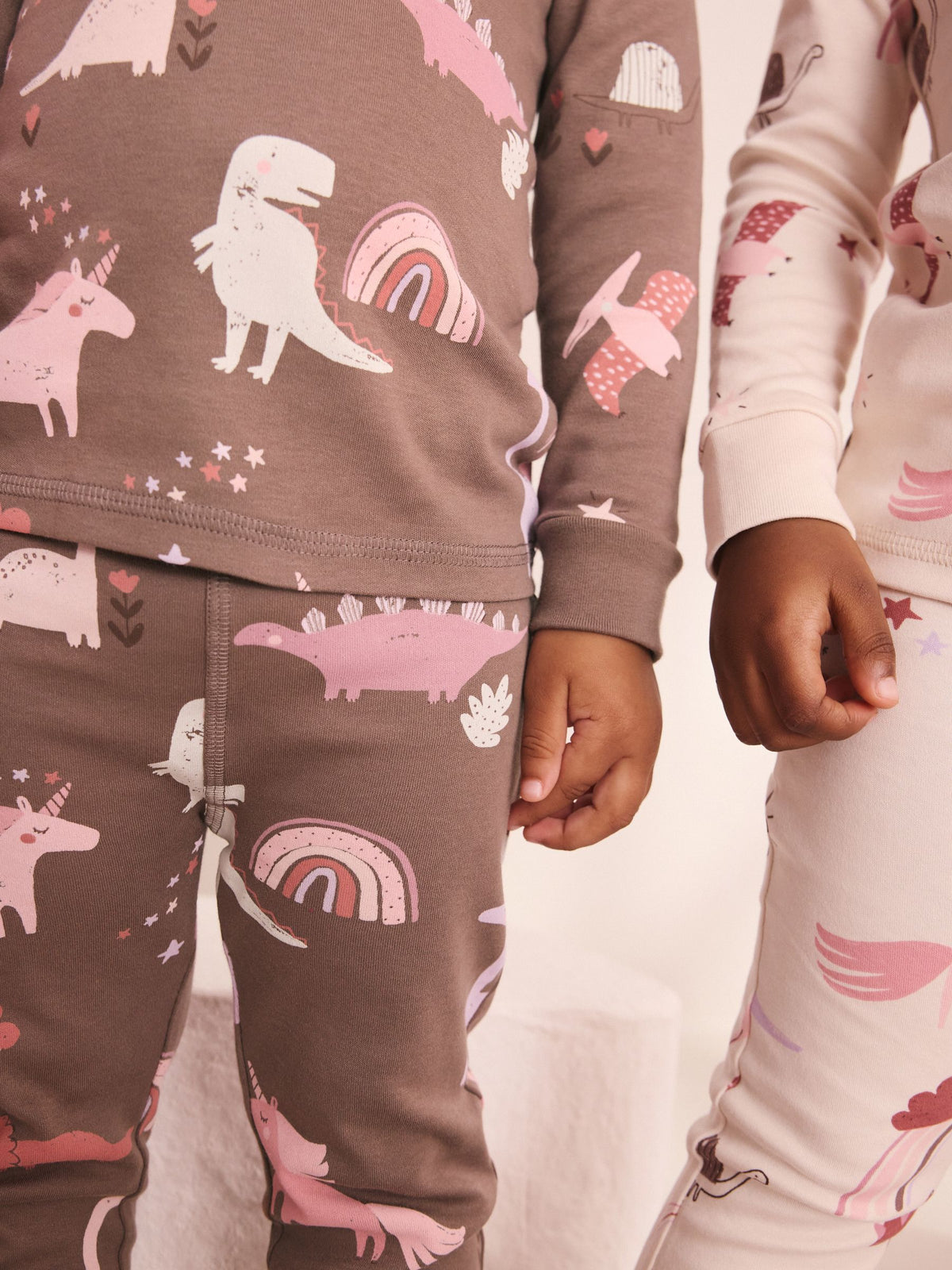 Pink/Cream Snuggle Pyjamas 3 Pack (9mths-12yrs)