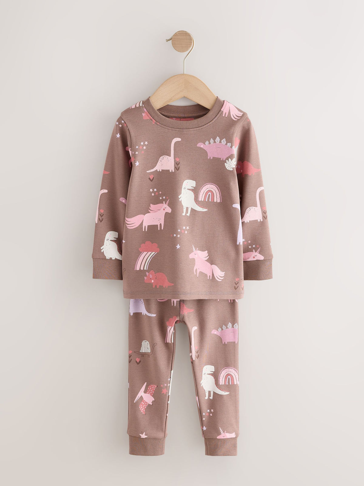 Pink/Cream Snuggle Pyjamas 3 Pack (9mths-12yrs)