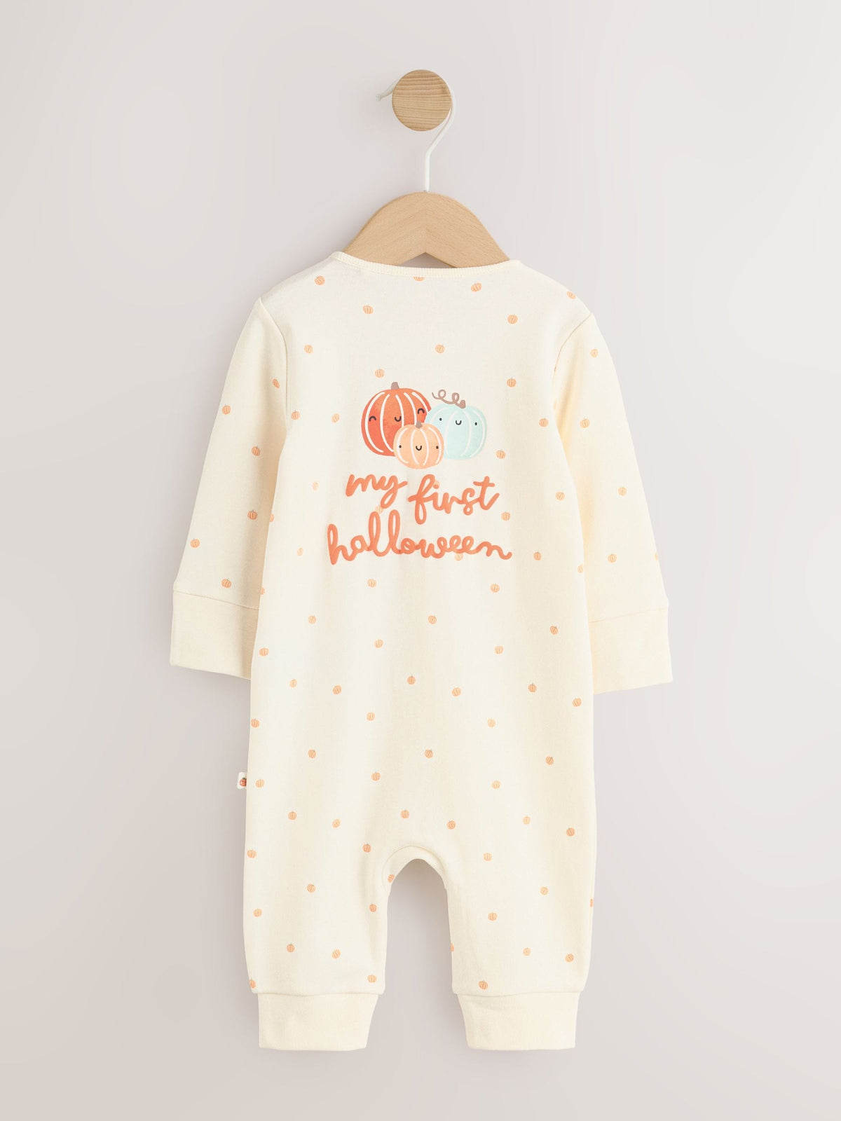 Neutral My First Halloween Two Way Zip Baby Sleepsuit (0mths-3yrs)