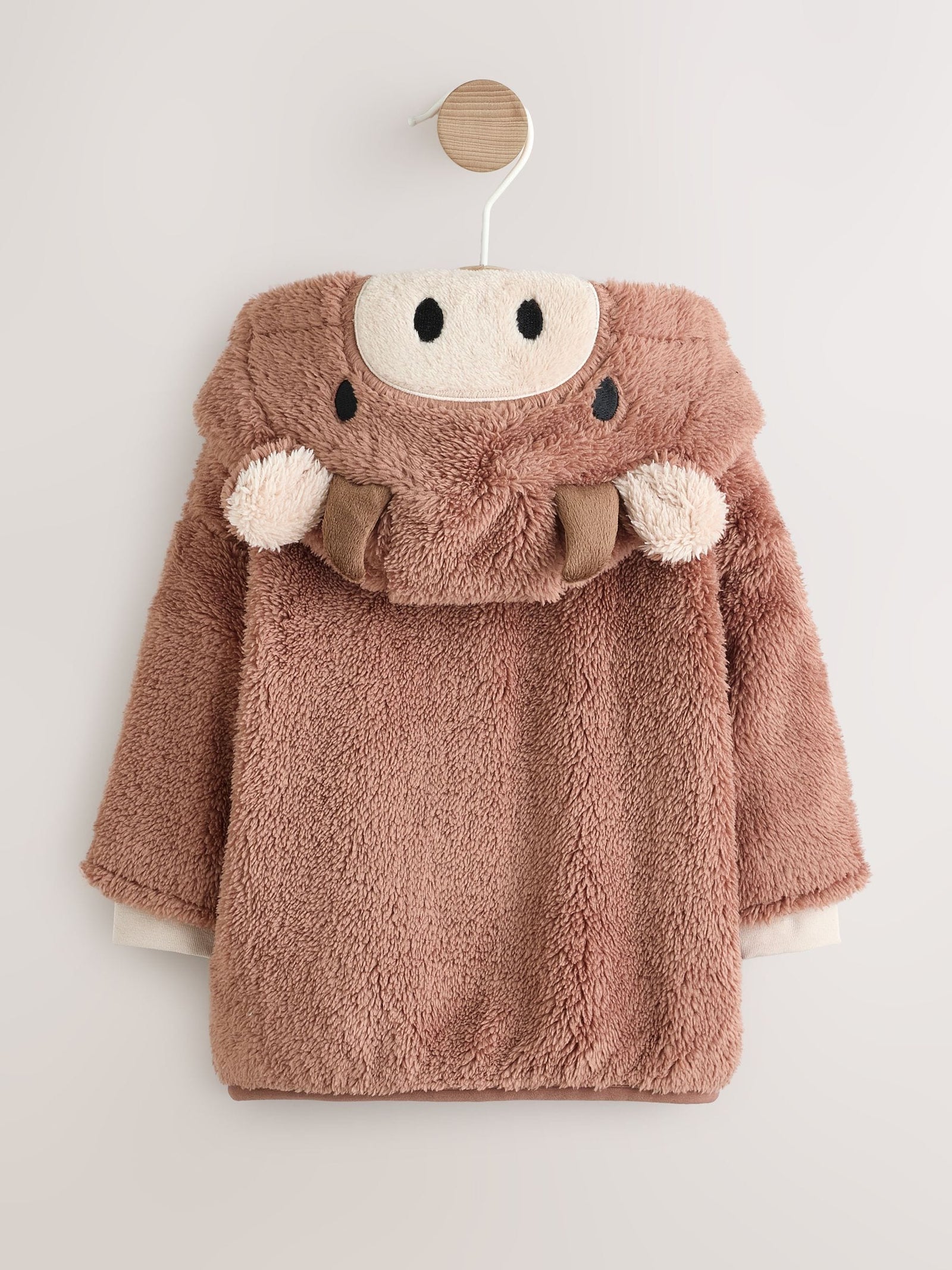 Brown Hamish Hooded Baby Fleece Jacket (0mths-2yrs)
