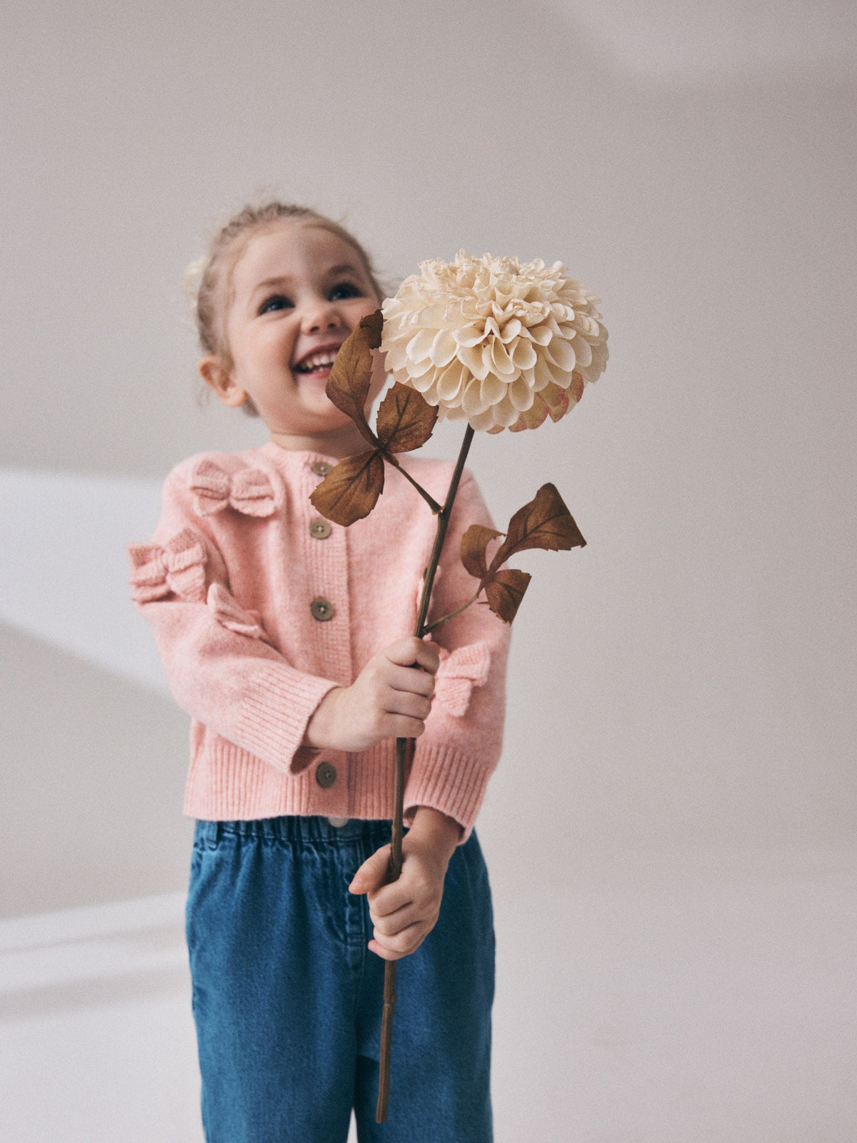 Pink Bow Embroidered Cardigan (3mths-7yrs)