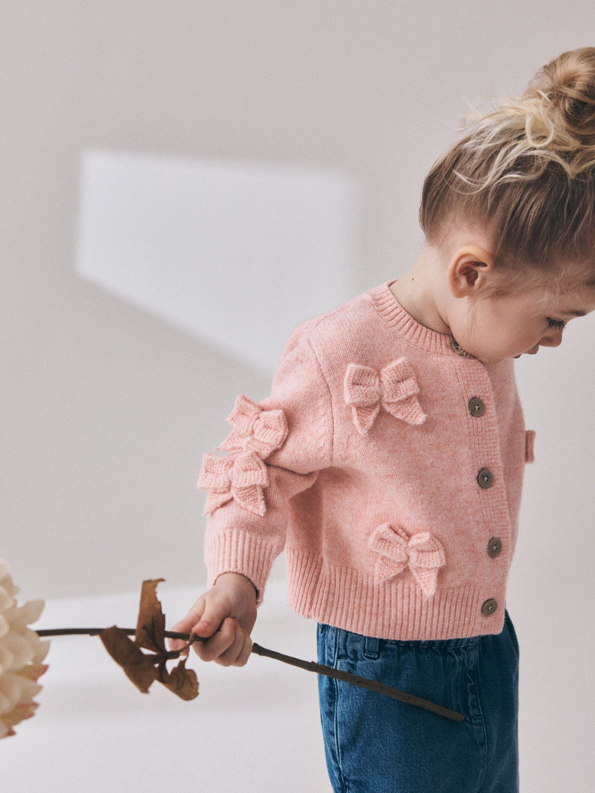 Pink Bow Embroidered Cardigan (3mths-7yrs)