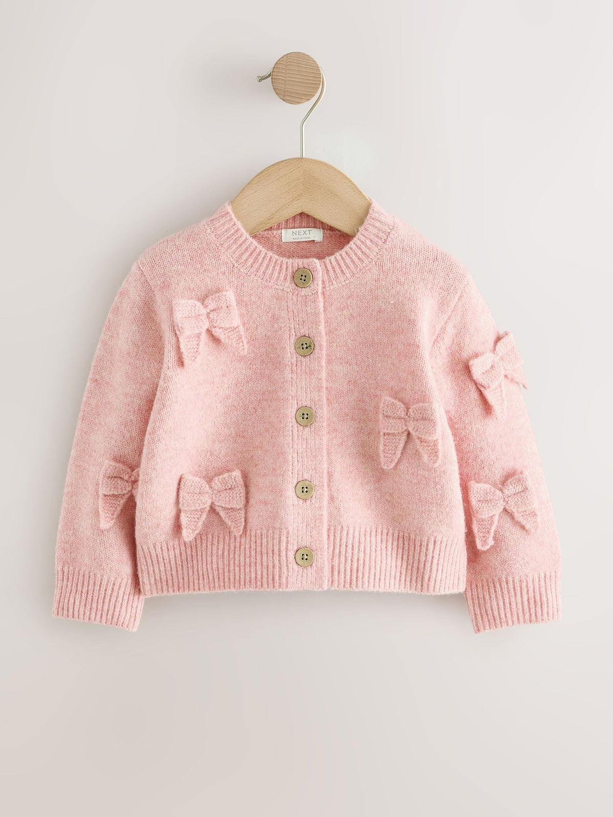Pink Bow Embroidered Cardigan (3mths-7yrs)