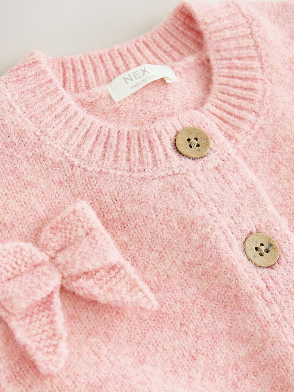 Pink Bow Embroidered Cardigan (3mths-7yrs)