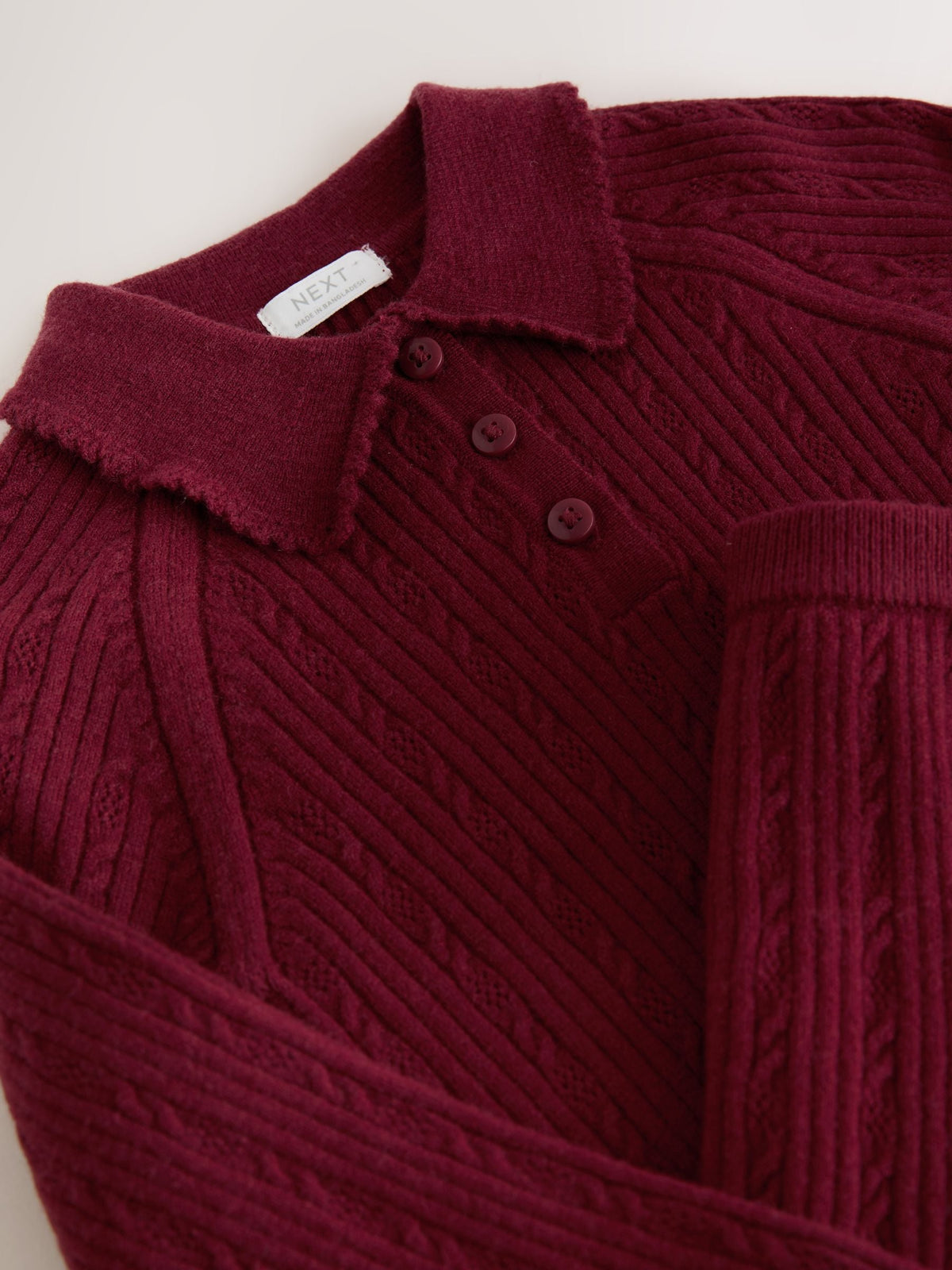 Berry Red Collared Jumper And Skirt Set (3mths-7yrs)
