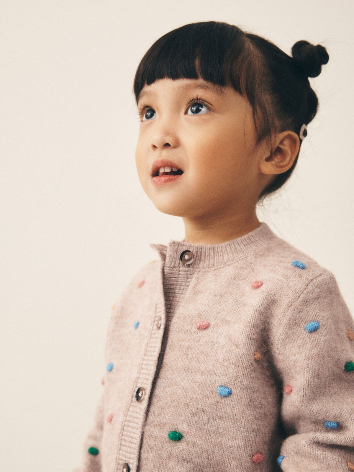 Oatmeal Rainbow Spot Cardigan and Trousers Set (3mths-7yrs)