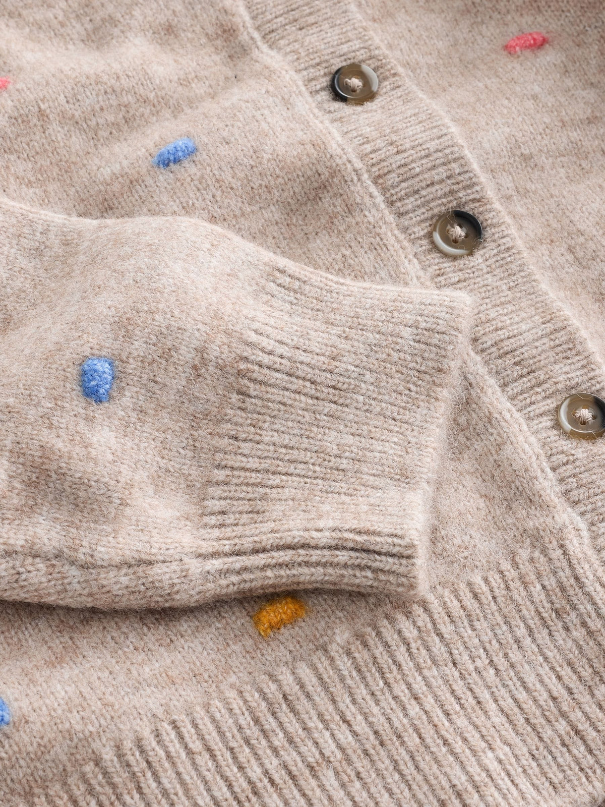 Oatmeal Rainbow Spot Cardigan and Trousers Set (3mths-7yrs)