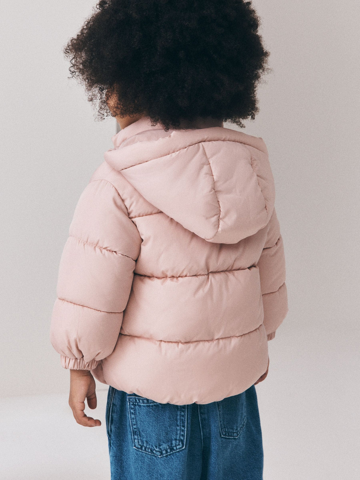Light Pink Flower Pockets Shower Resistant Padded Coat (3mths-7yrs)