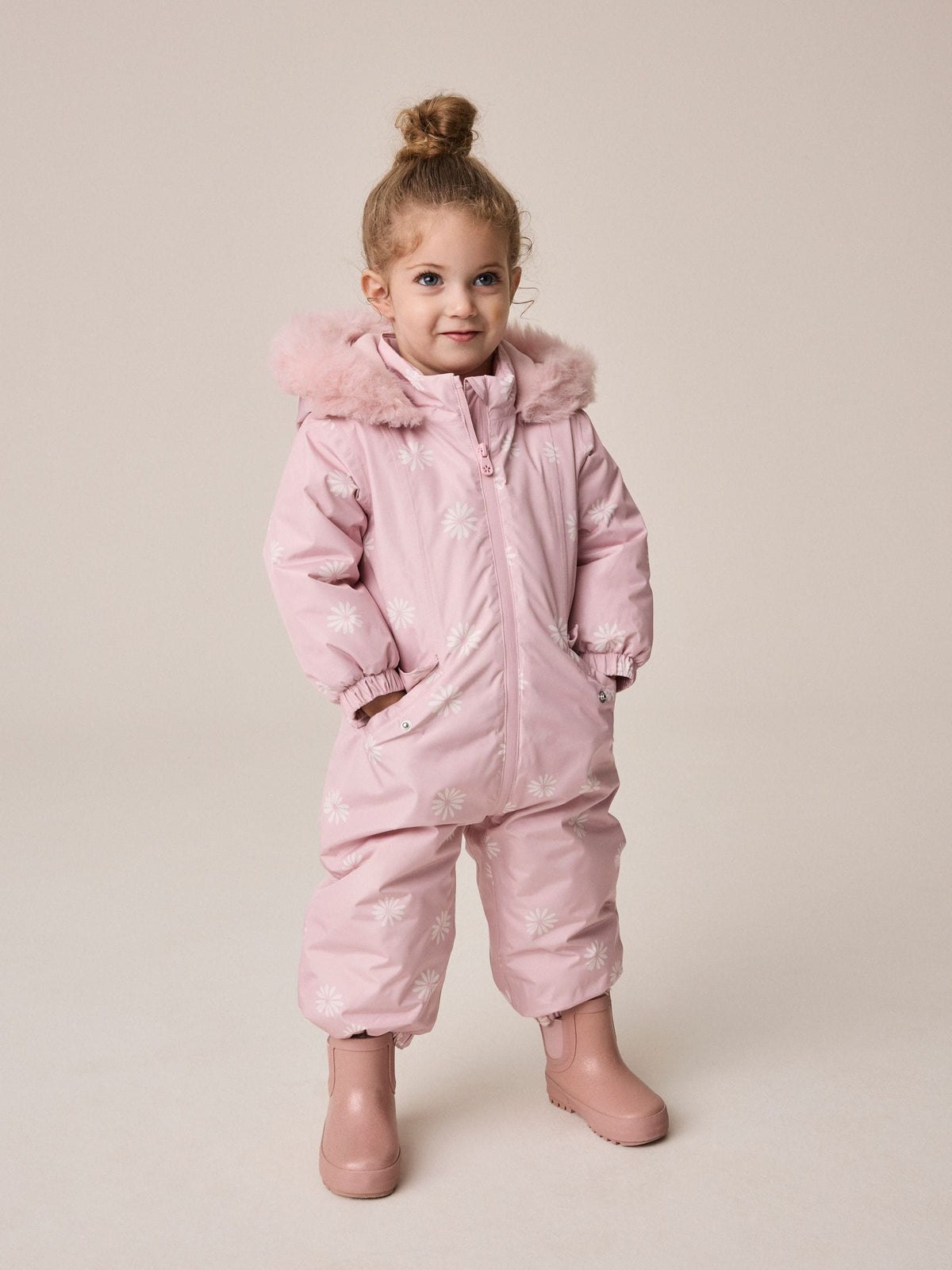 Pink Floral Waterproof Printed Snowsuit (3mths-7yrs)