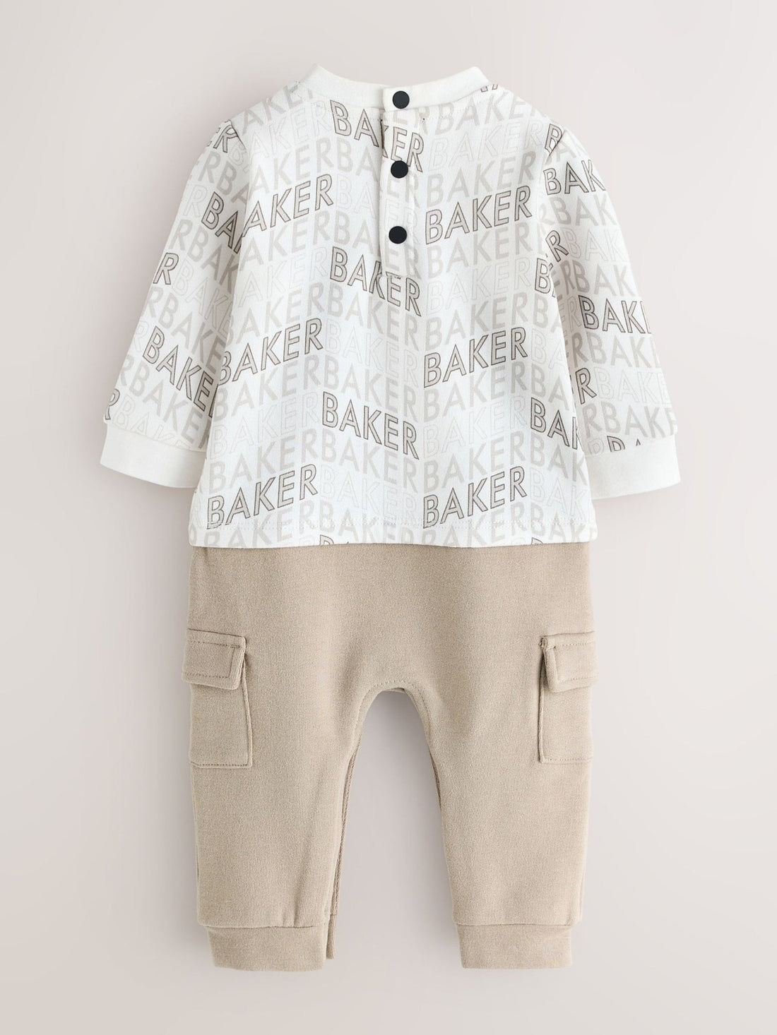 Baker by Ted Baker Letter Print Mockable Rompersuit