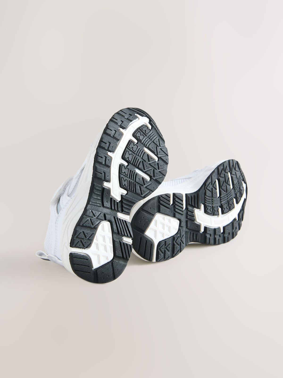 White Elastic Lace Touch Fasten Trainers