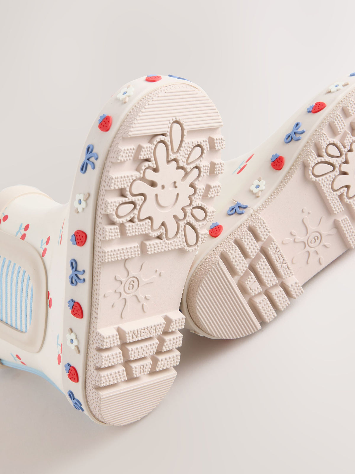 Cream/Red Cherry Chelsea Wellies