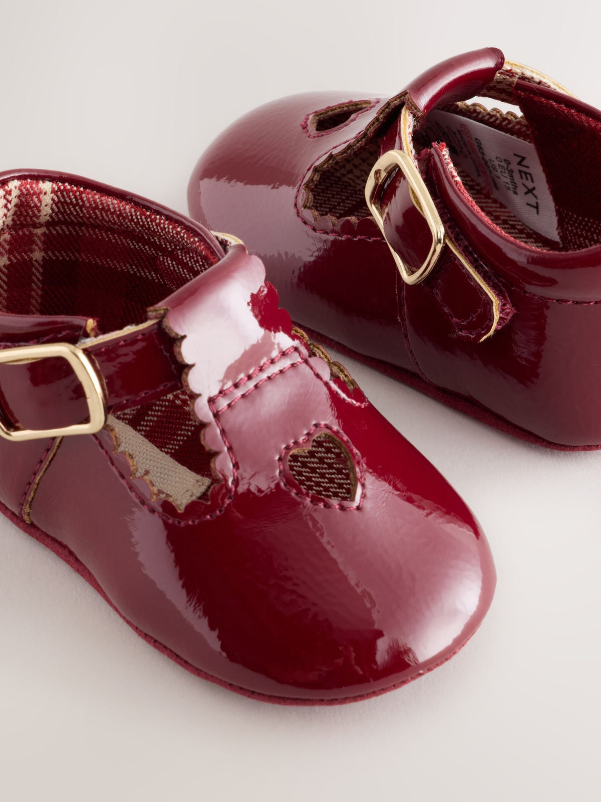 Burgundy Red Baby T-Bar Shoes (0-18mths)