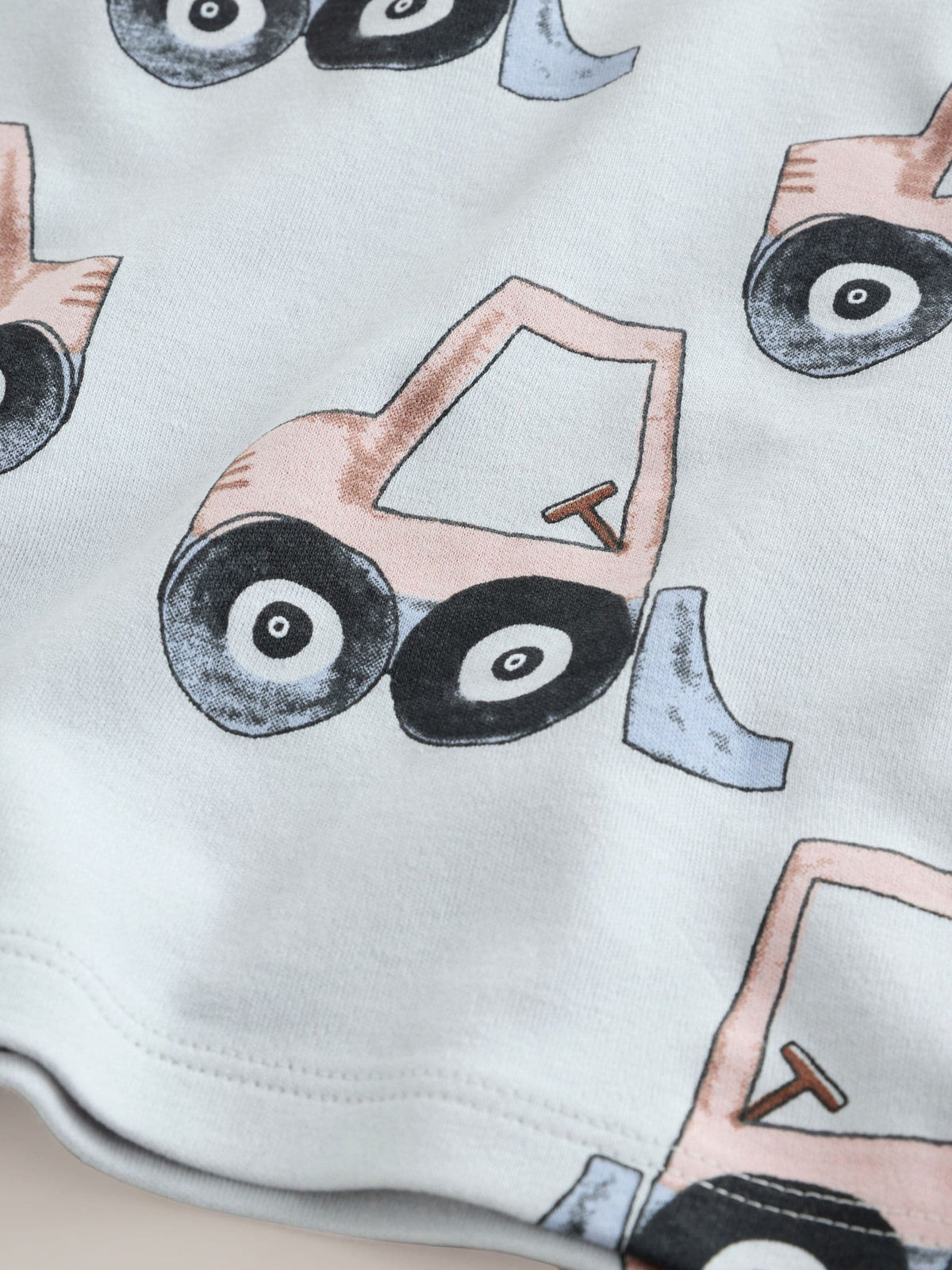 Blue/Ecru Digger Snuggle Pyjamas 3 Pack (9mths-8yrs)