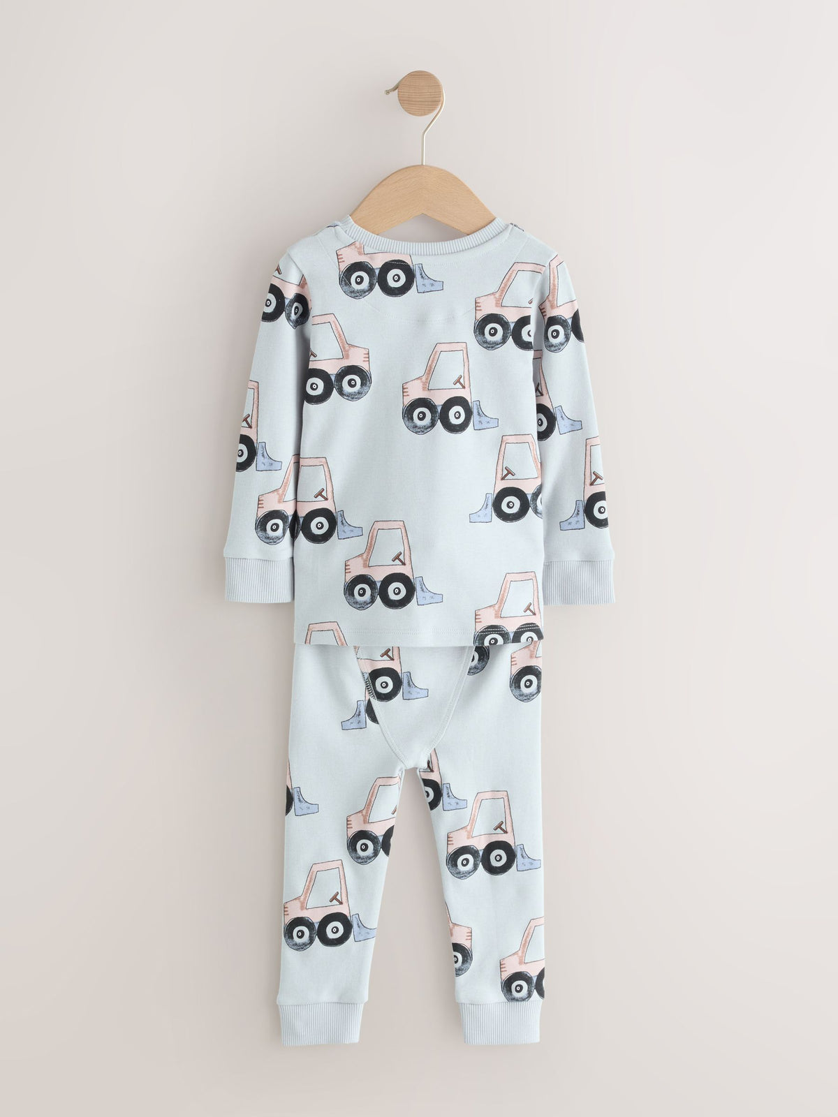 Blue/Ecru Digger Snuggle Pyjamas 3 Pack (9mths-8yrs)