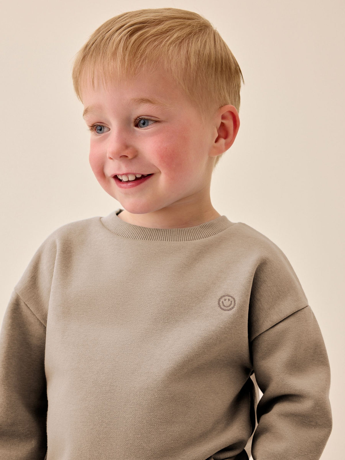 Neutral Smile Logo Sweatshirt And Joggers Set (3mths-7yrs)