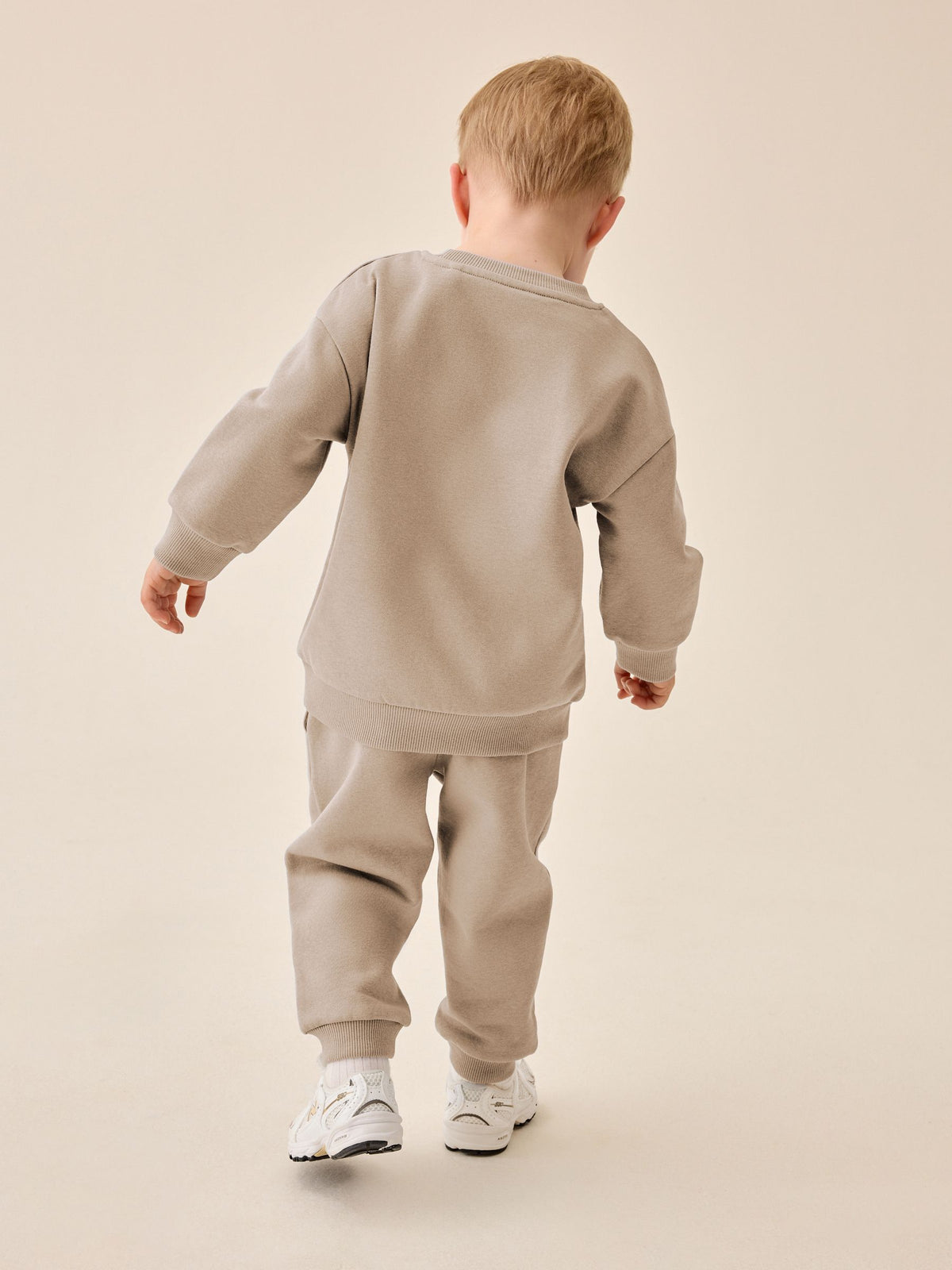 Neutral Smile Logo Sweatshirt And Joggers Set (3mths-7yrs)
