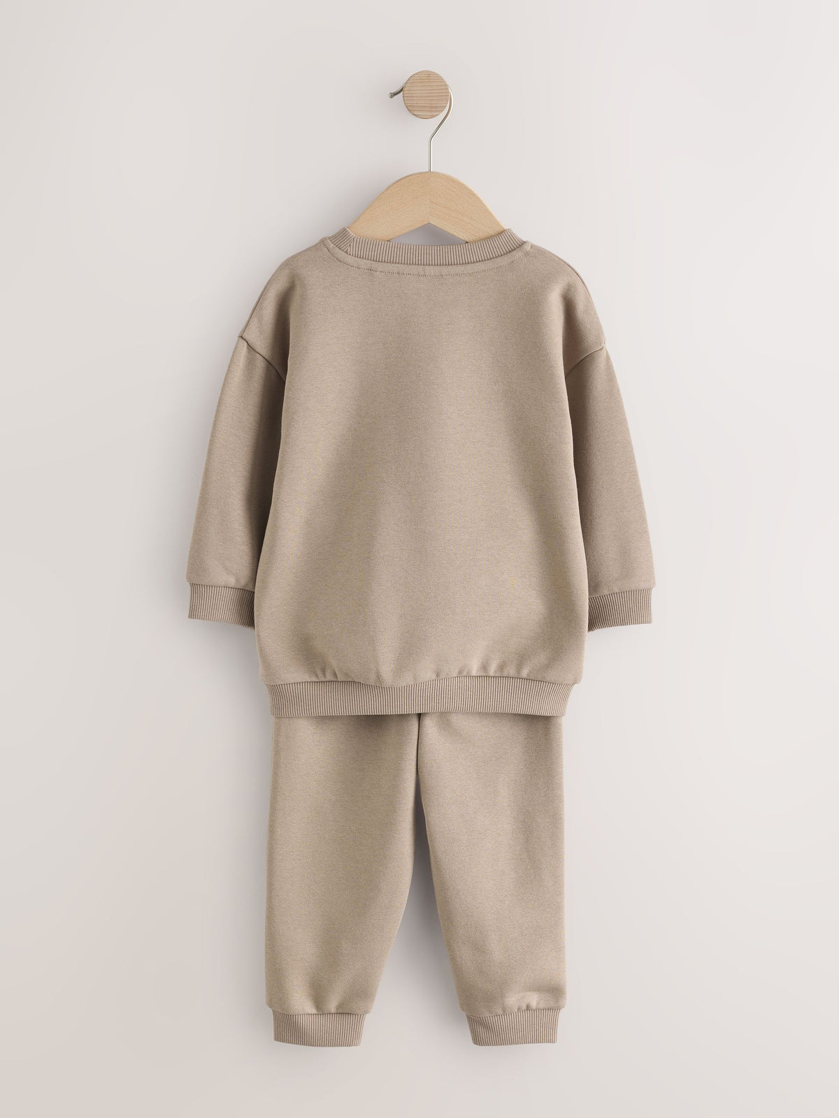 Neutral Smile Logo Sweatshirt And Joggers Set (3mths-7yrs)