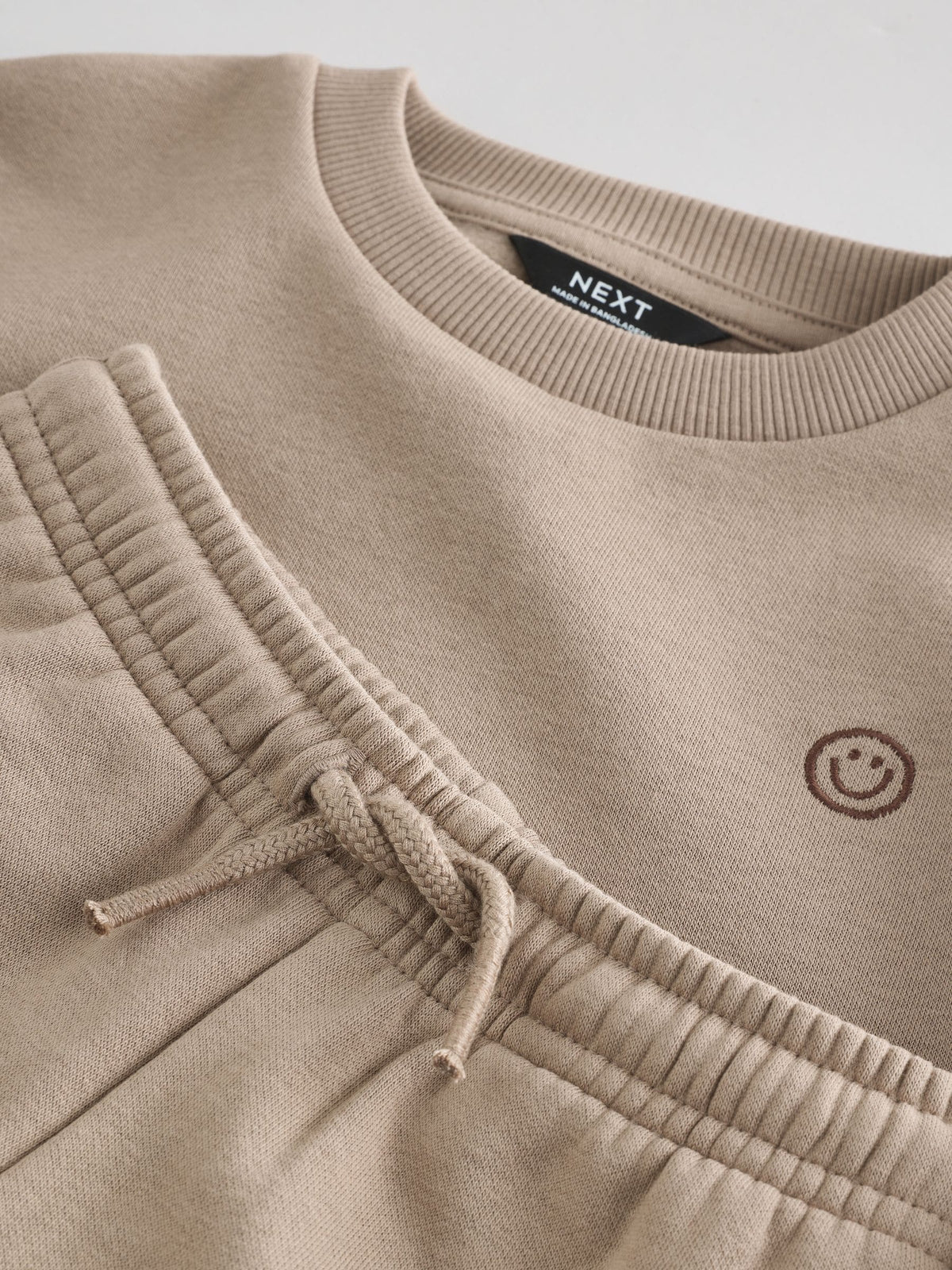 Neutral Smile Logo Sweatshirt And Joggers Set (3mths-7yrs)